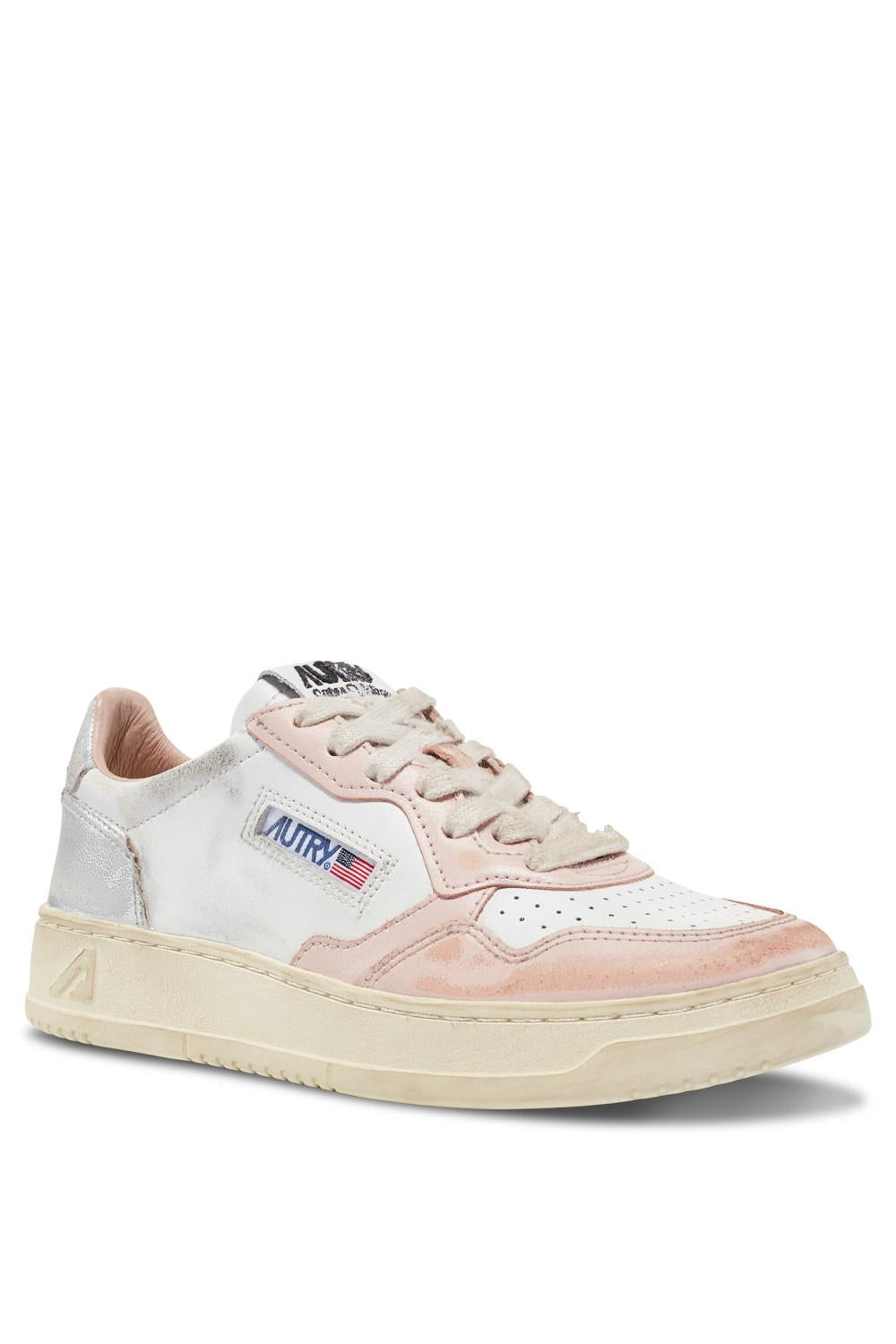 Autry Sneaker donna Super Vintage in pelle AVLW SV35 WHT/POW/SILV