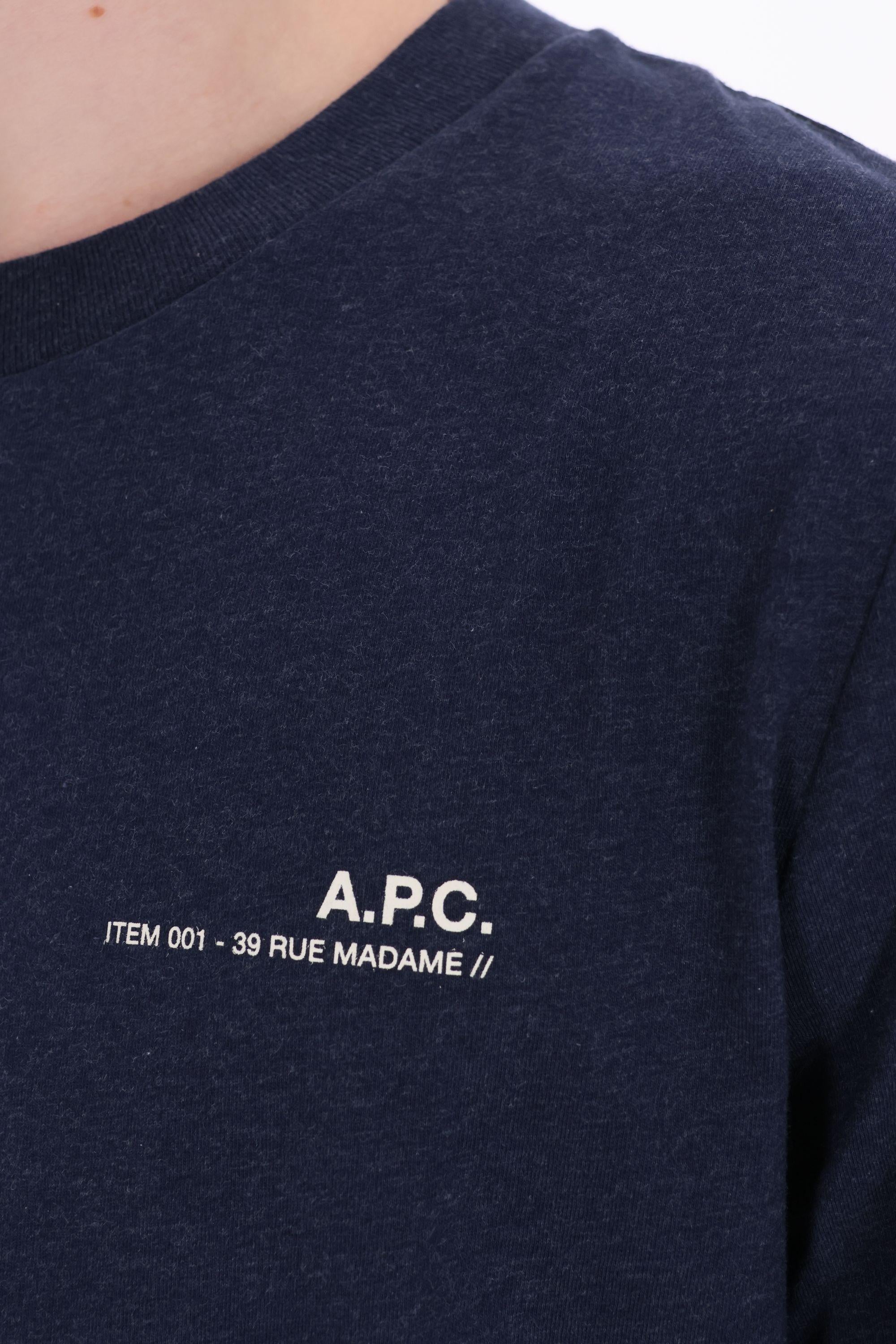 A.P.C. T-shirt in jersey di cotone Rue Madame COHBU-M26388 TIQ