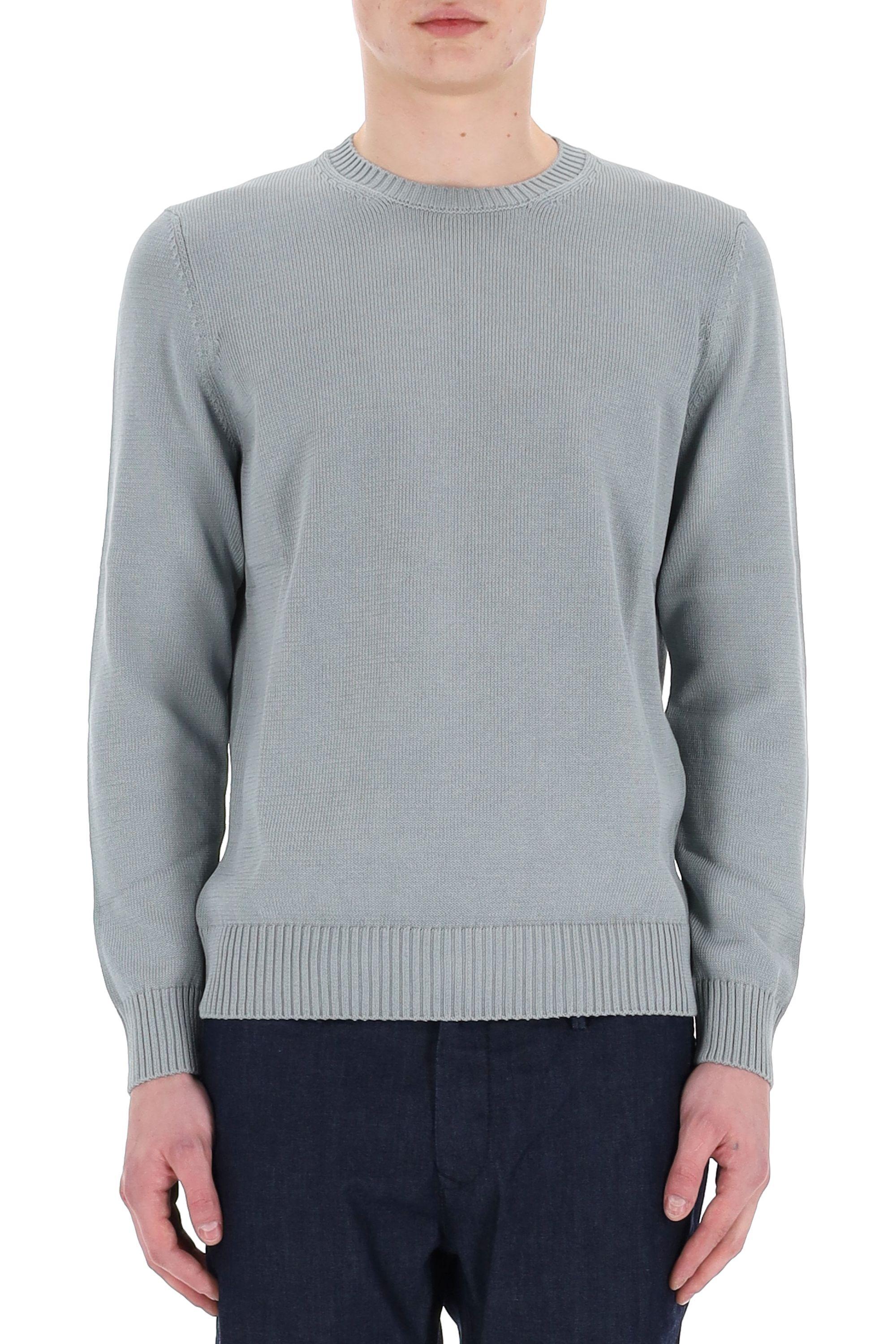 Maglia girocollo in cotone finezza 5 D8Z103-11 422 Drumohr