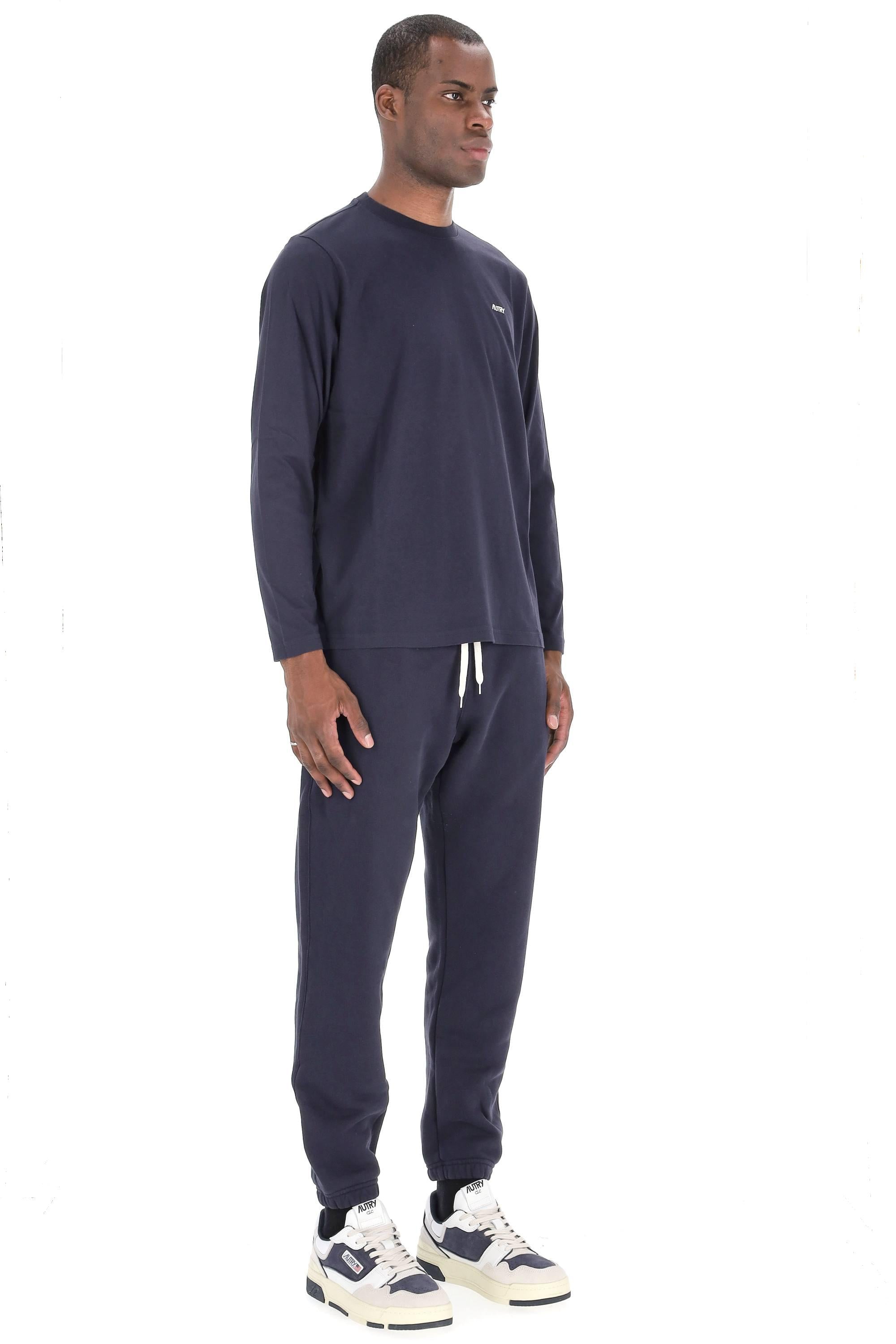 Autry T-shirt in cotone manica lunga LSPX A6JB BLUE
