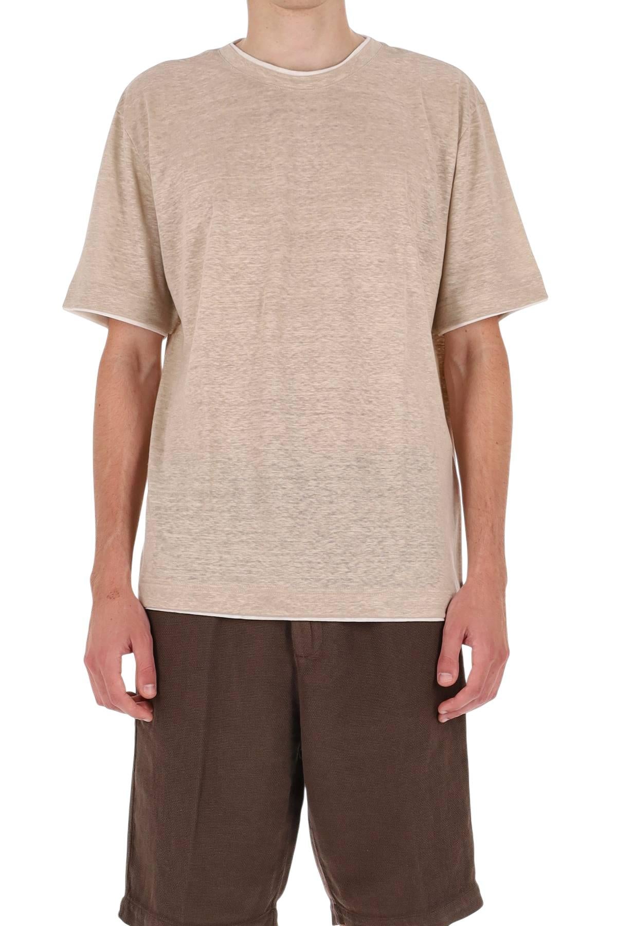 Eleventy T-shirt in jersey di lino con doppi bordi M75TSHM07 TES0M241 02-01