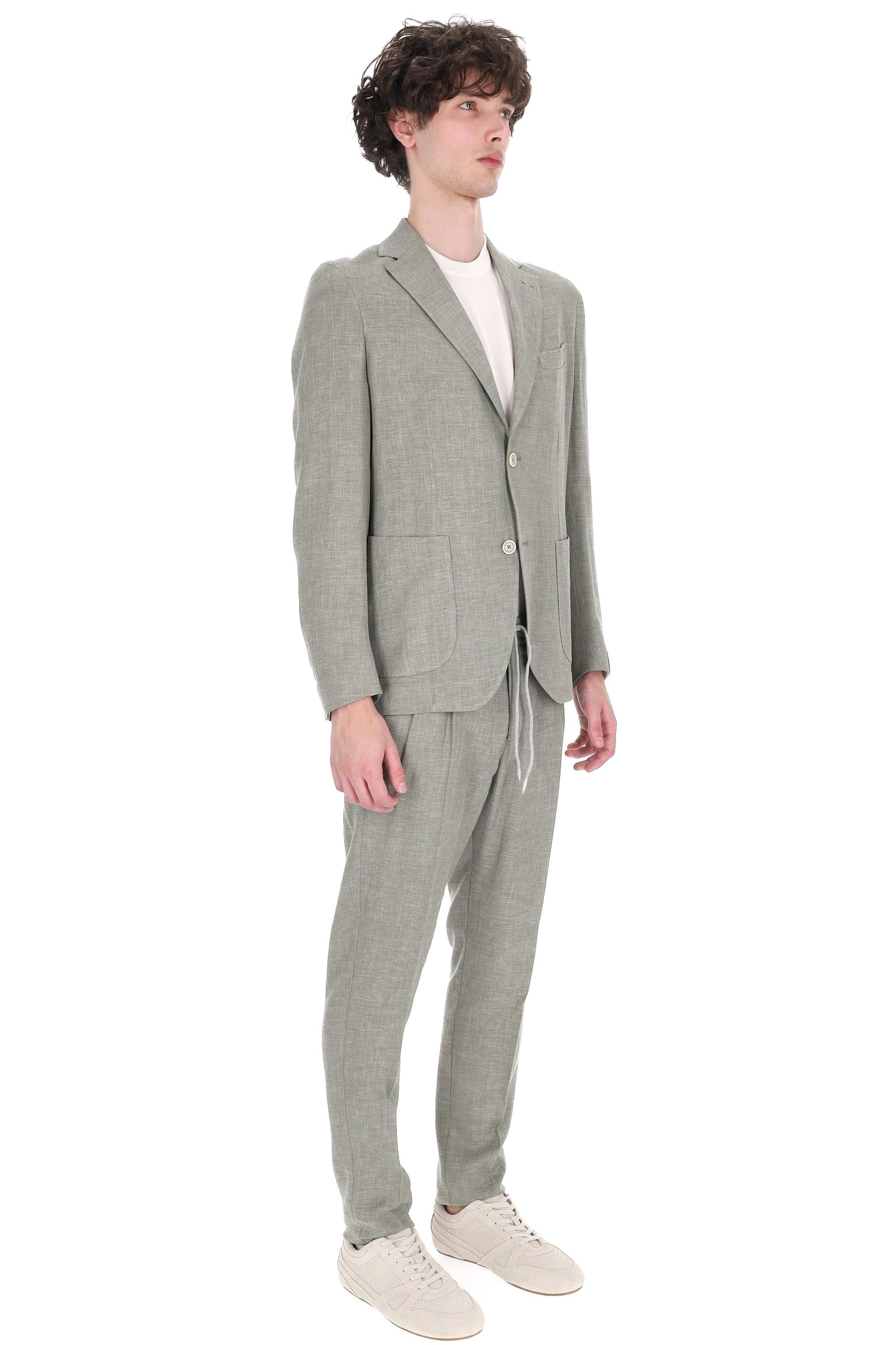 Eleventy Abito in lino-lana-seta tessuto Zegna Cross-ply M75ABUC10 TES0K024/2 07N