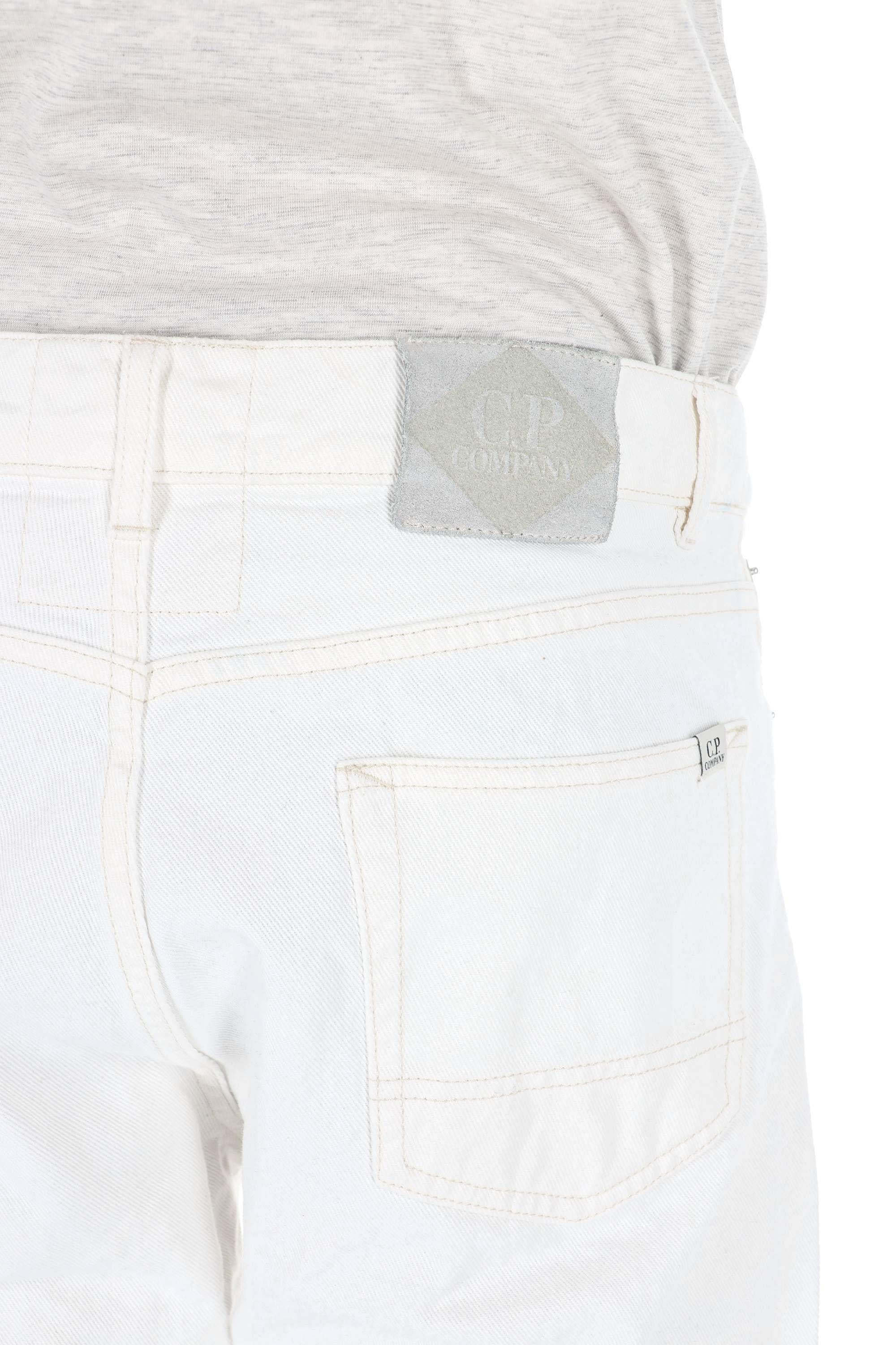 CP Company Jeans bianco in bull di cotone 10oz MPA286A11 0625W 103
