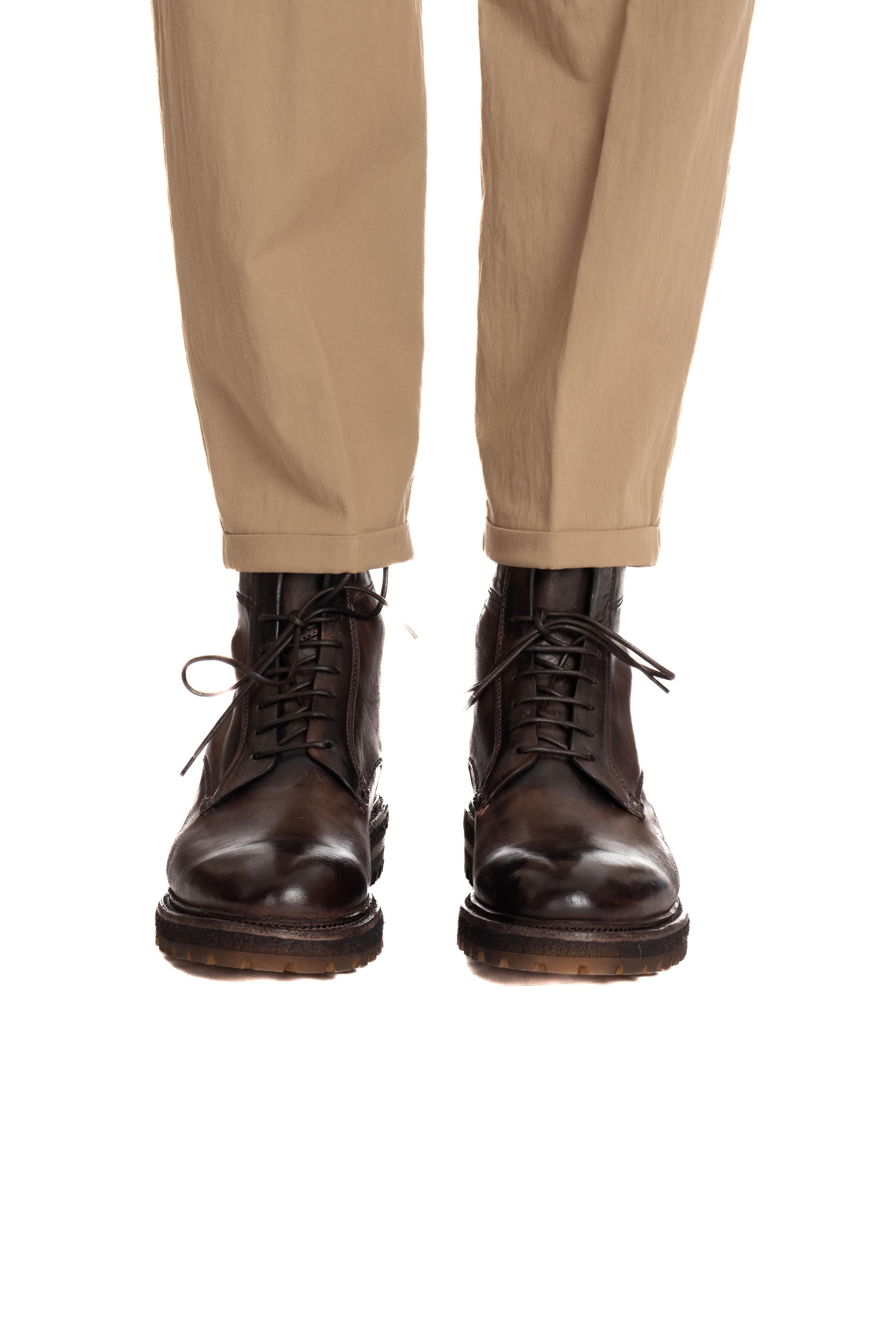 Silvano Sassetti Stivaletto allacciato in pelle di cavallo S121257700GREVD TDM