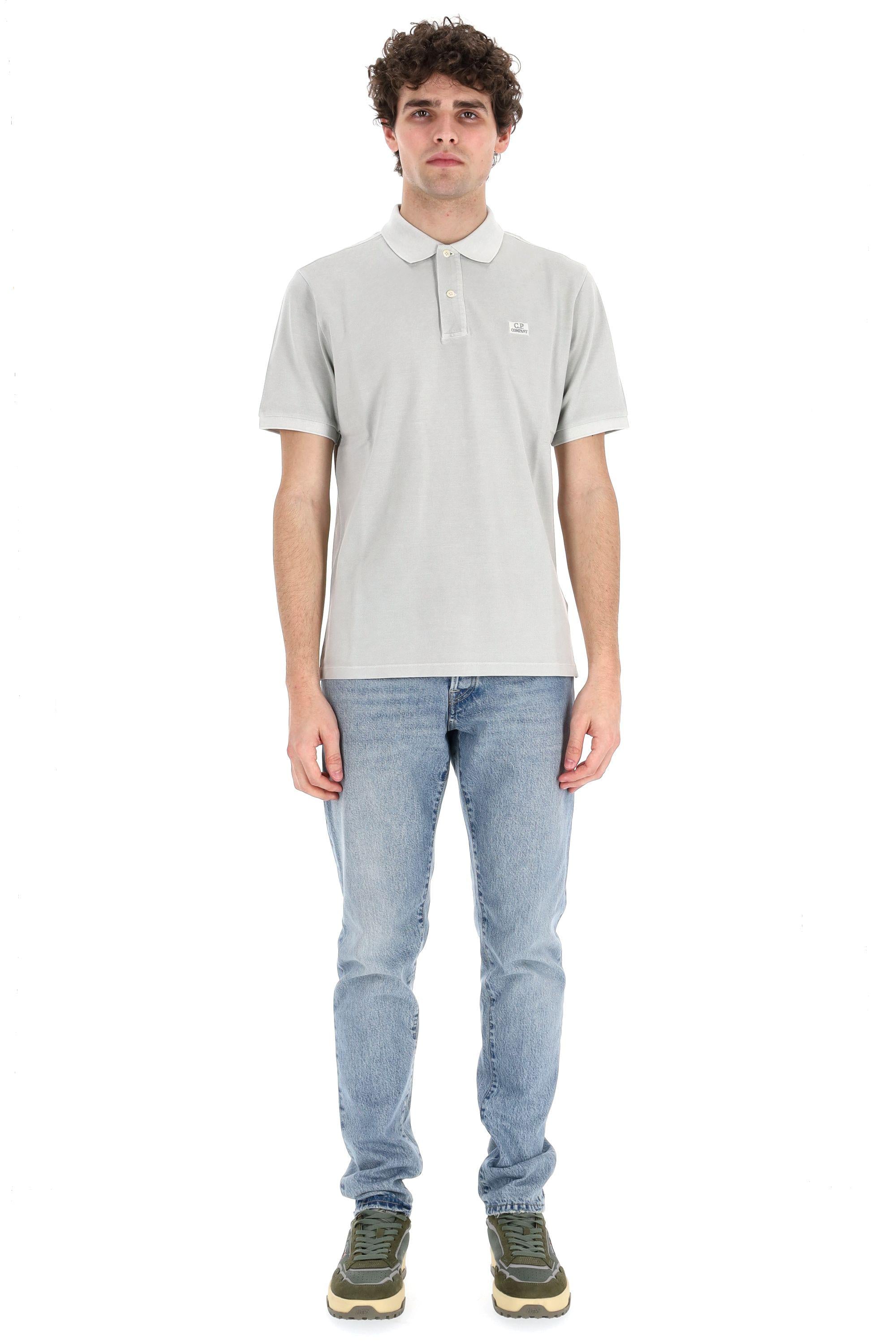 CP Company Polo in piquet di cotone 24/1 resist dyed MPL180A11 0300R 800