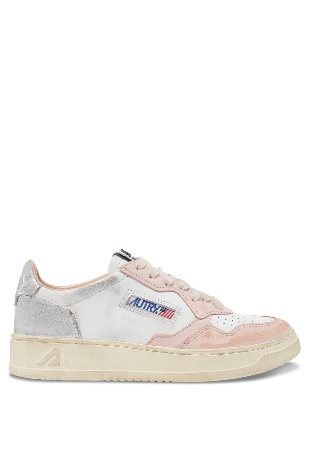 Autry Sneaker donna Super Vintage in pelle AVLW SV35 WHT/POW/SILV