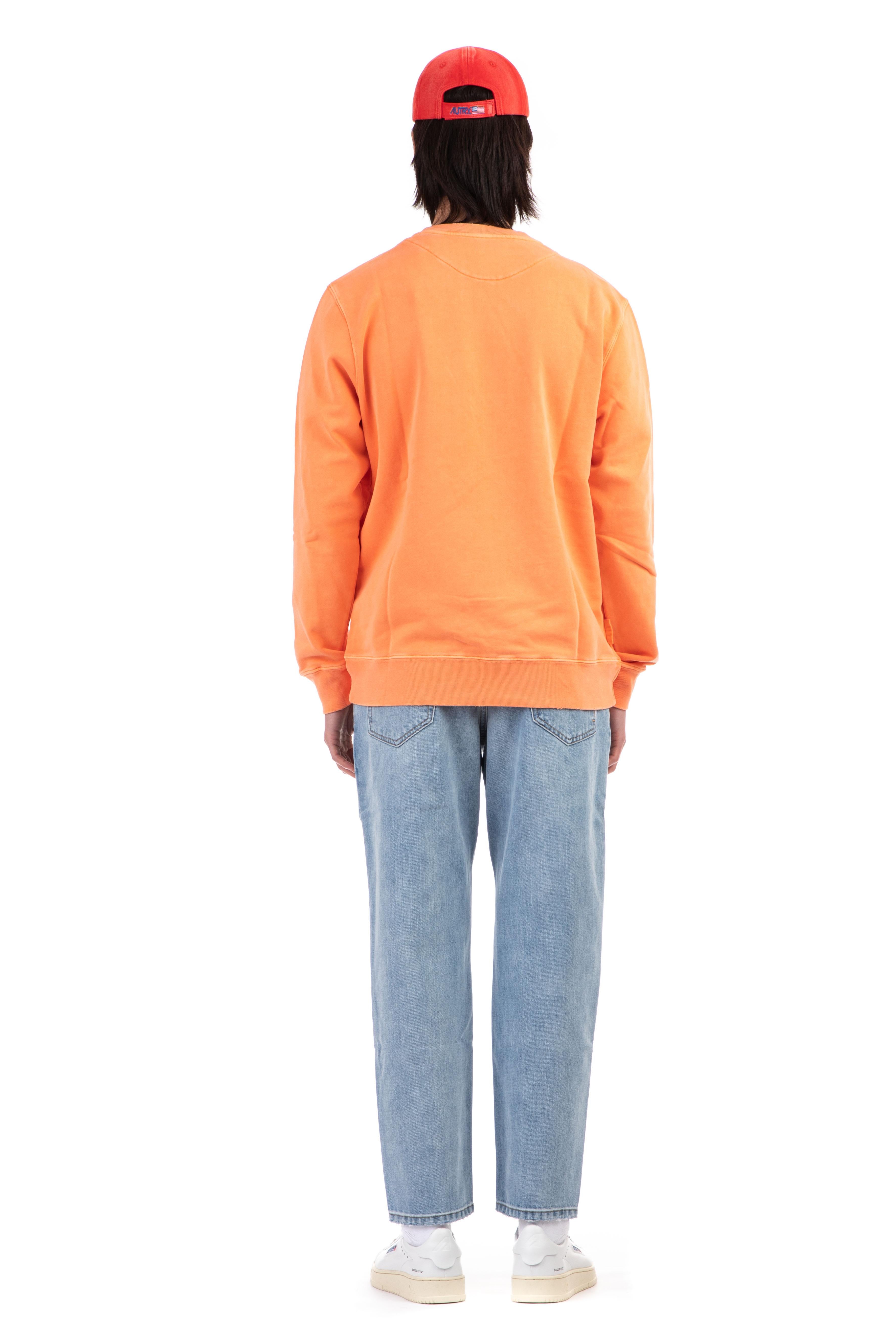 Felpa supervintage in cotone SWSM 2545 ORNG Autry