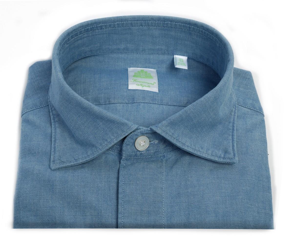 Camicia sartoriale chambray linea gaeta G-40975-C0158-LUIGI 1 Finamore
