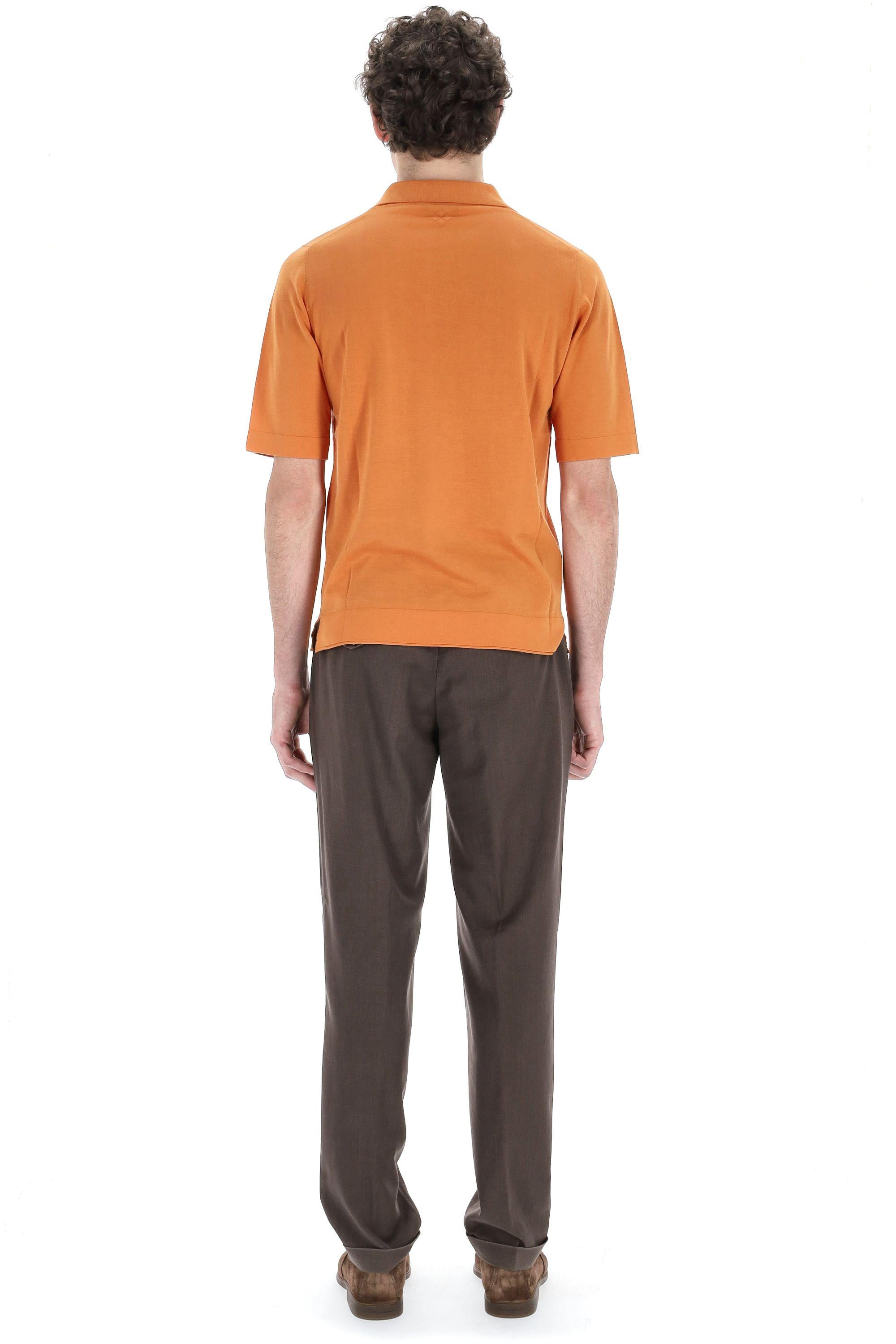 Ballantyne Polo open collar in fine cotone B2W104 18C23 11549