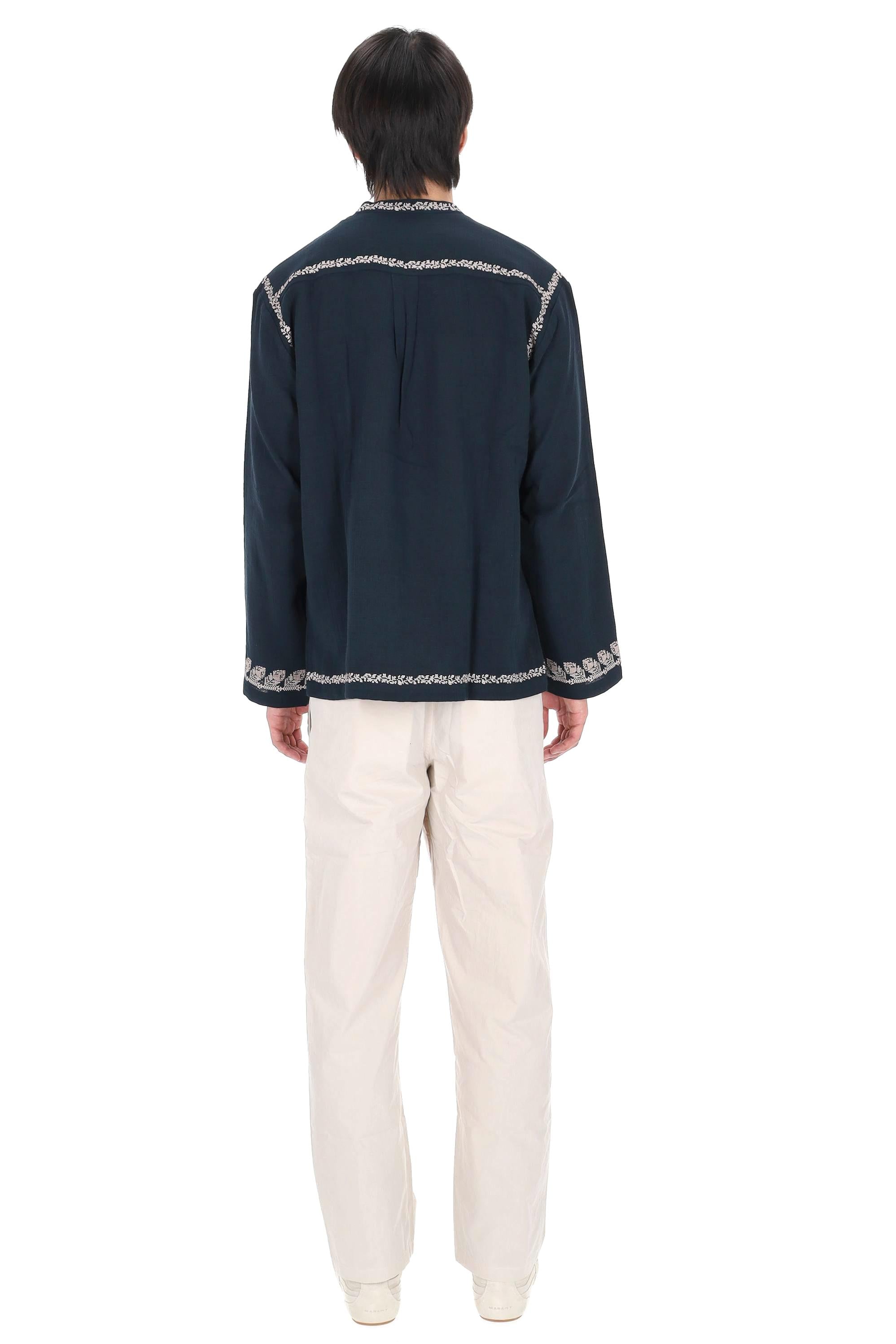 Isabel Marant Blusa in garza di cotone ricamata Cizalie HT0848HA-D1T10H 02FK