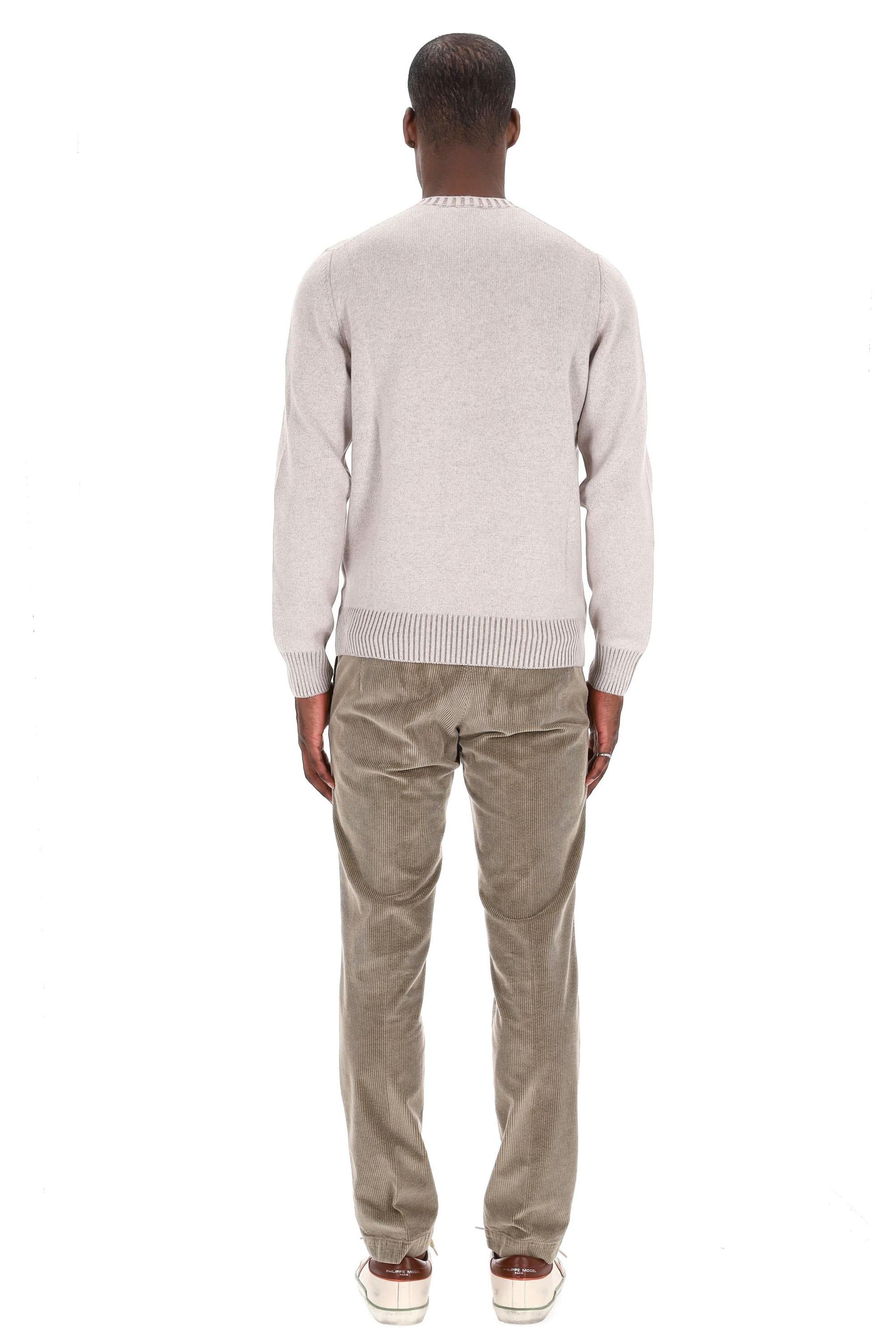 Maglia girocollo vanisé in lana-viscosa-cashmere 1961323555 0113 113 Barba