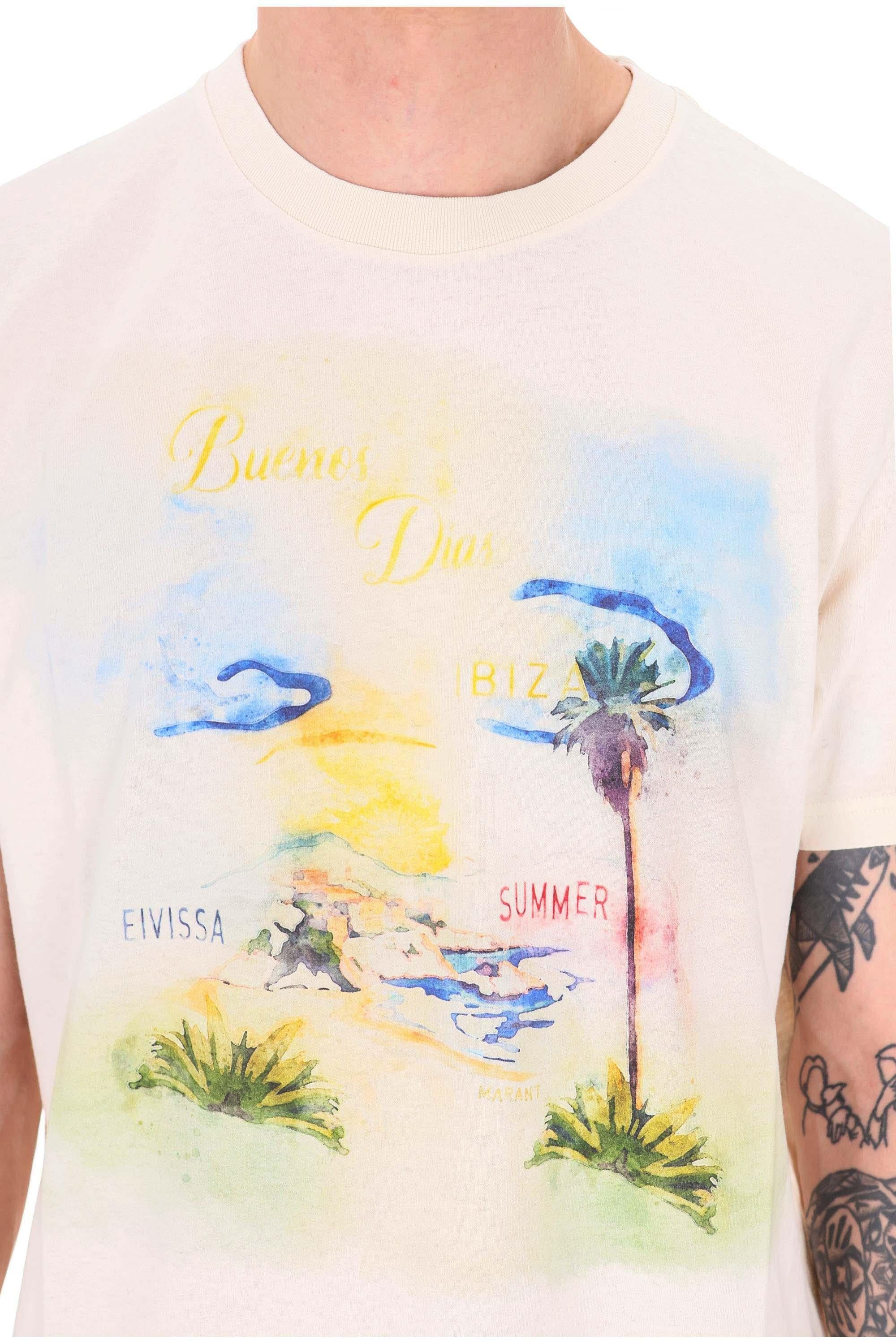 Isabel Marant T-shirt in cotone Ibiza mod. Honore TS0052HB-D1N08H 23EC