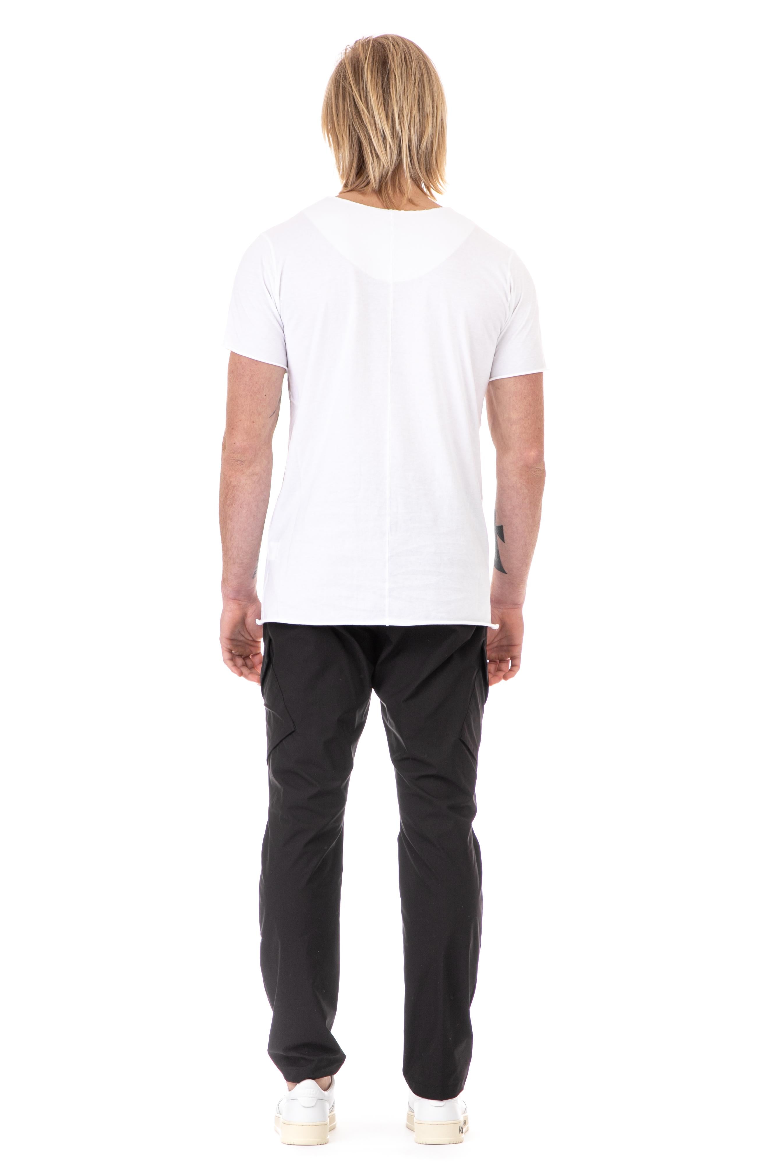 T-shirt taglio vivo in cotone 1113CO BIANCO Giorgio Brato