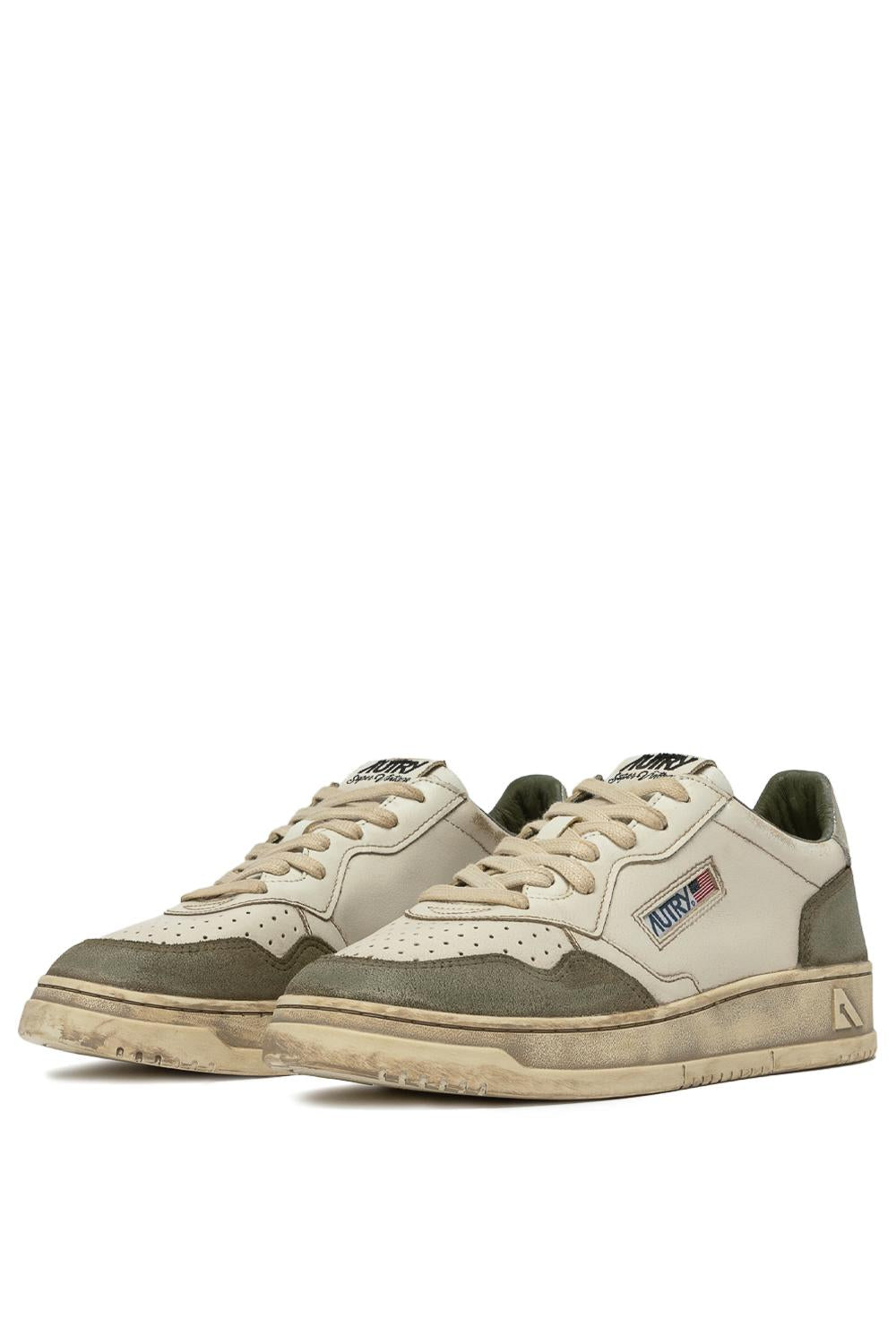 Autry Sneaker SuperVintage in pelle anticata AVLM LS10 LIZARD/SILV