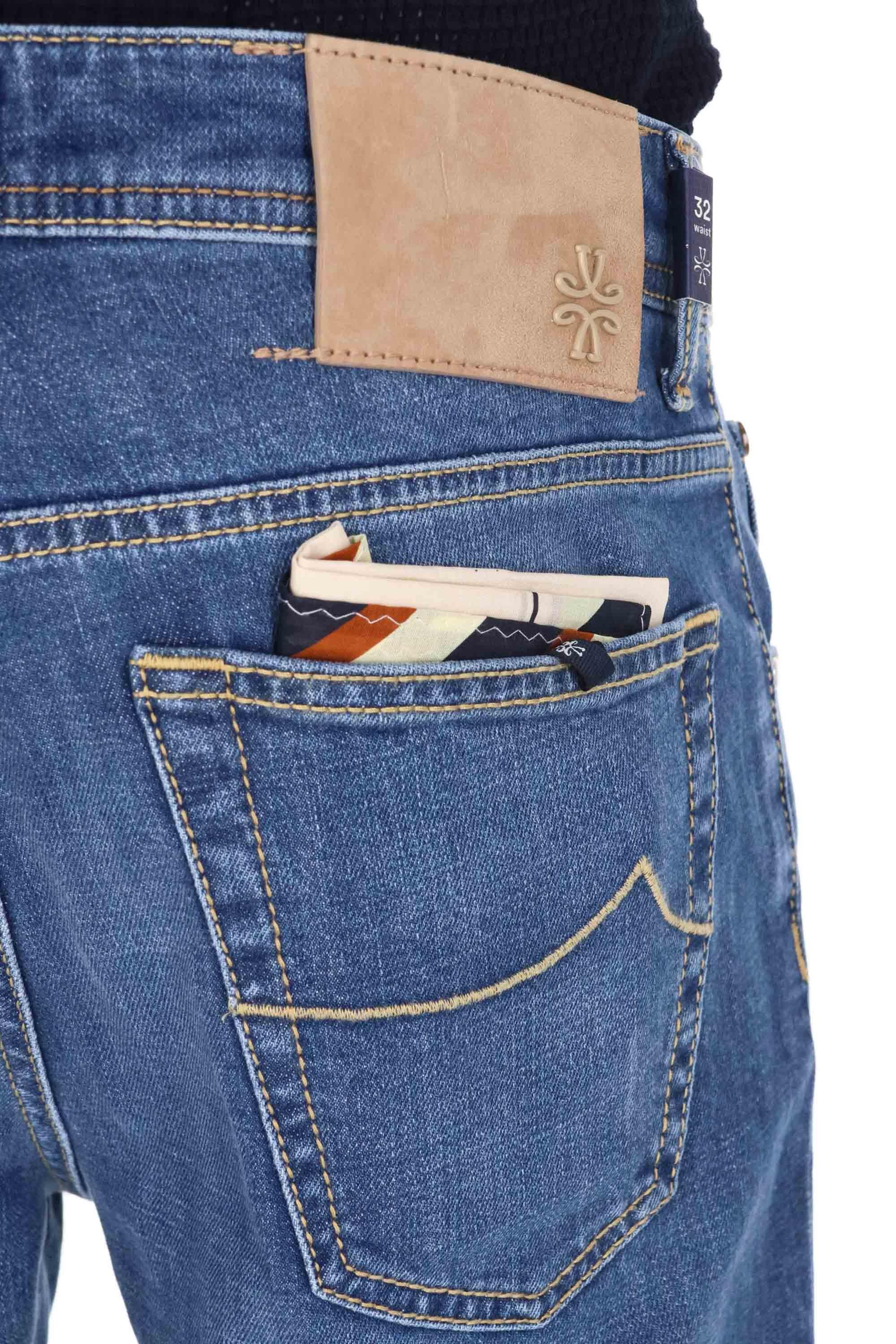 Jacob Cohen Jeans etichetta camoscio in cotone comfort Scott fit QE015-034-S3736 200D