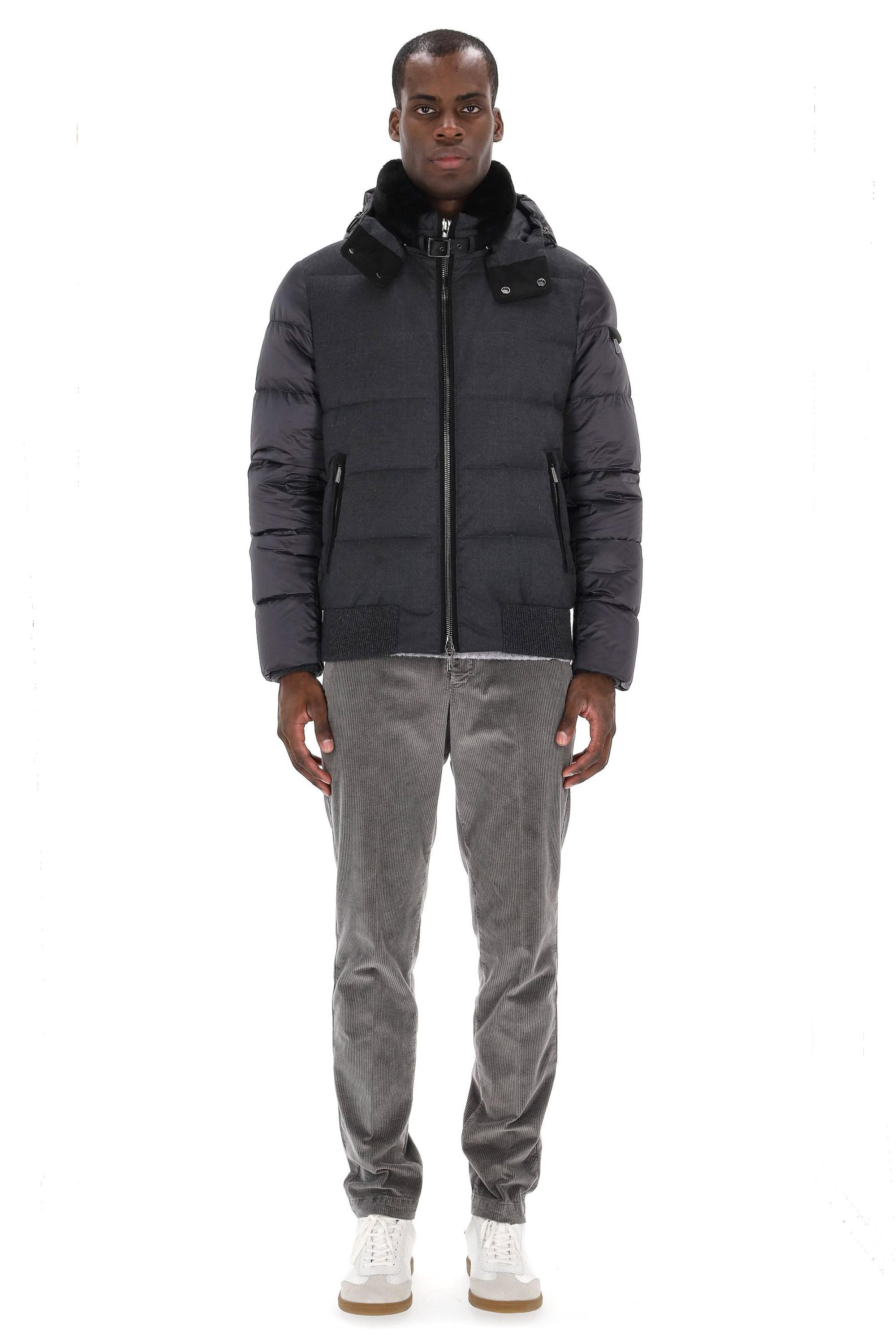 Moorer Piumino bomber bimateriale mod. Wright-SHL WRIGHT-SHL U0555