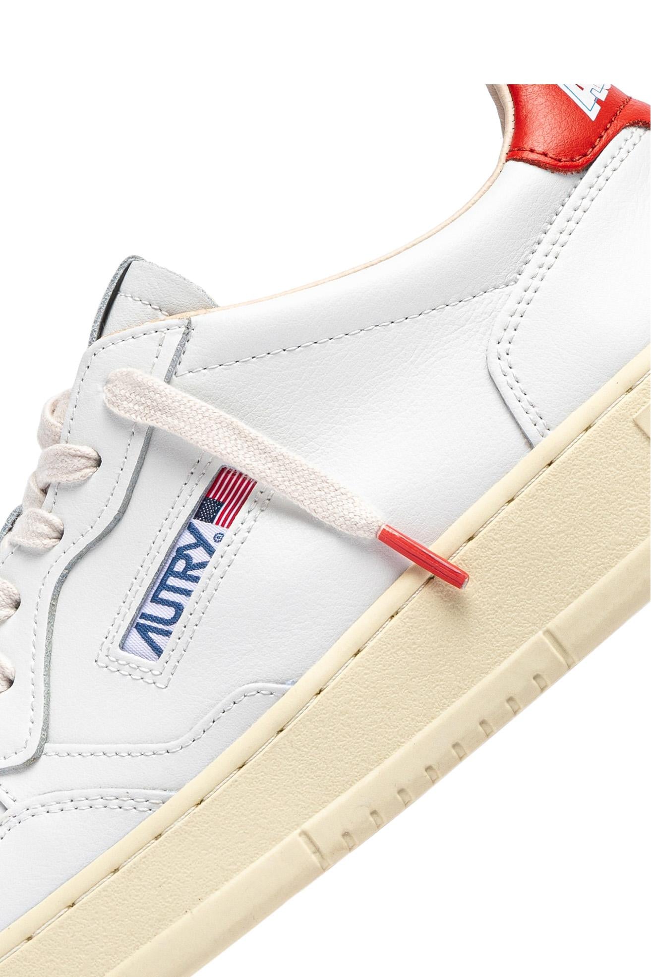 Autry Sneaker Medalist in pelle talloncino rosso AULM TB03 WHT/SORAN