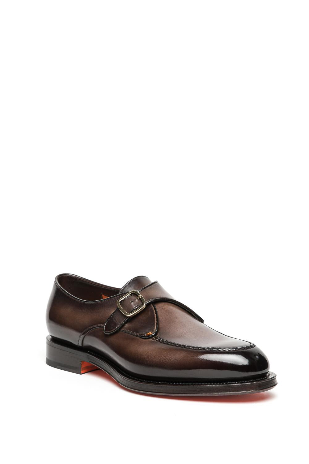 Santoni Scarpa mono fibbia in pelle lavorazione Goodyear MCC019118MD3HI0T E81