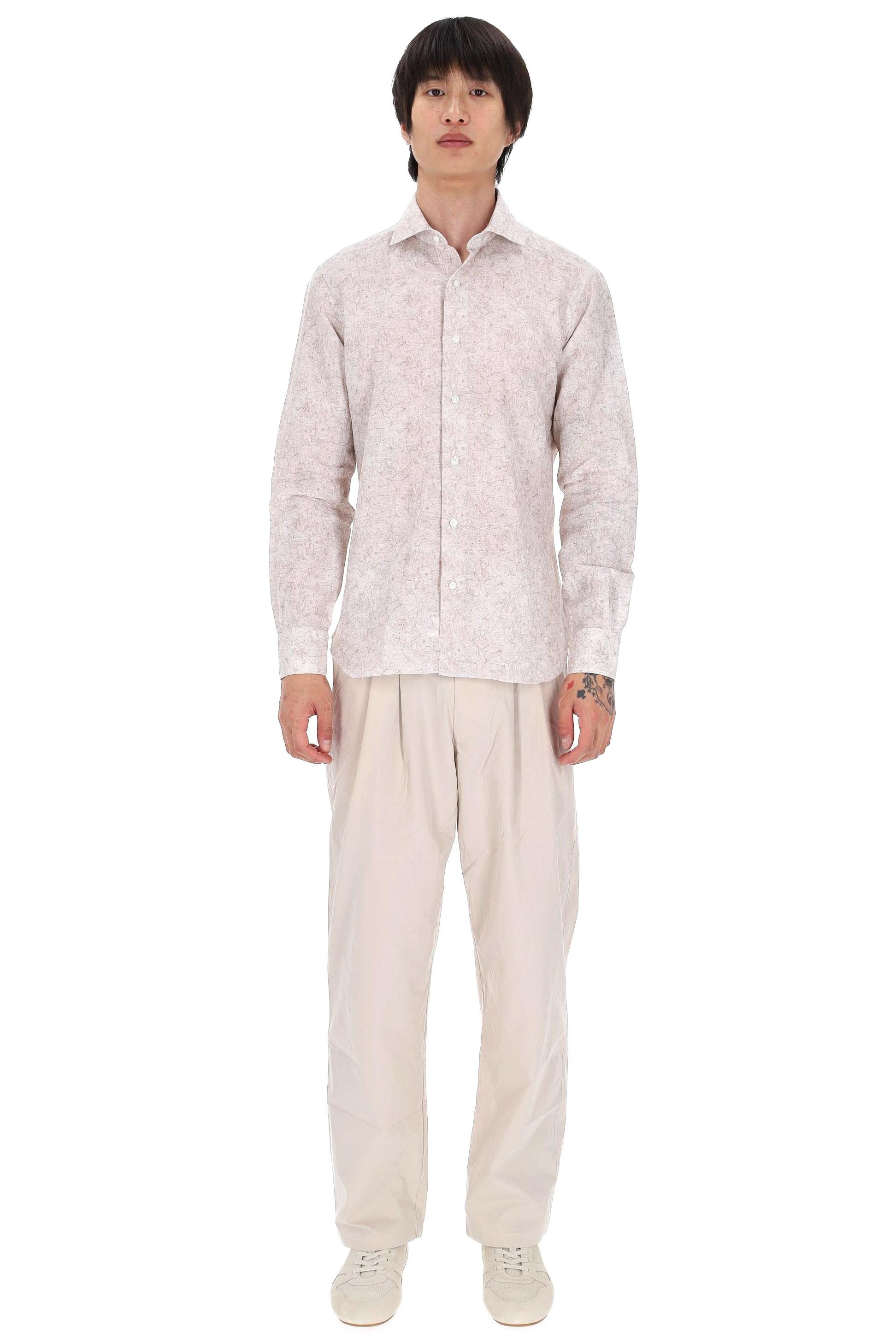 Barba Camicia Dandylife floreale in lino-cotone LIU13P0154047.U 0001