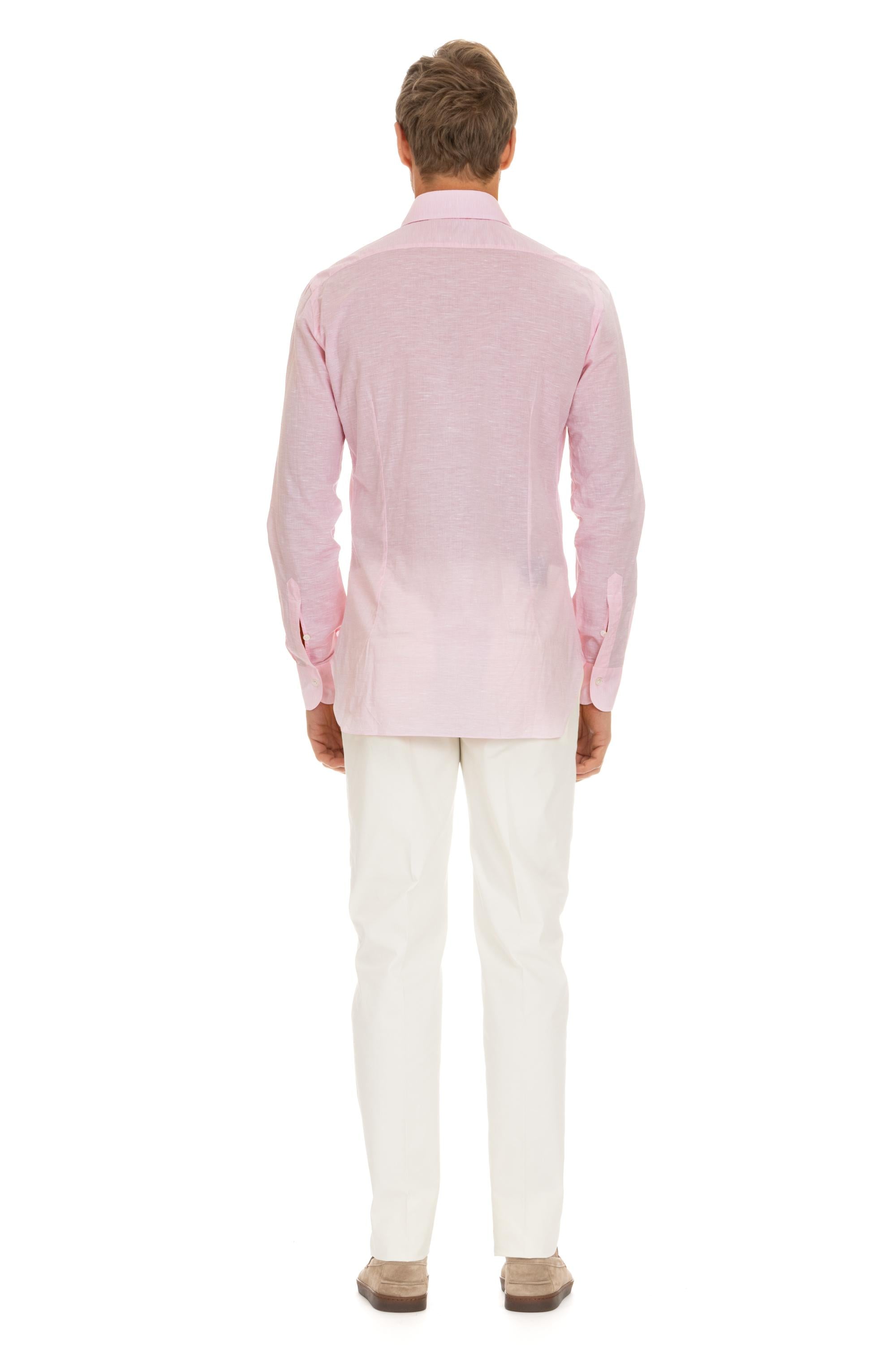 Camicia in cotone-lino linea Culto K1U13P0140038.U 0004 Barba
