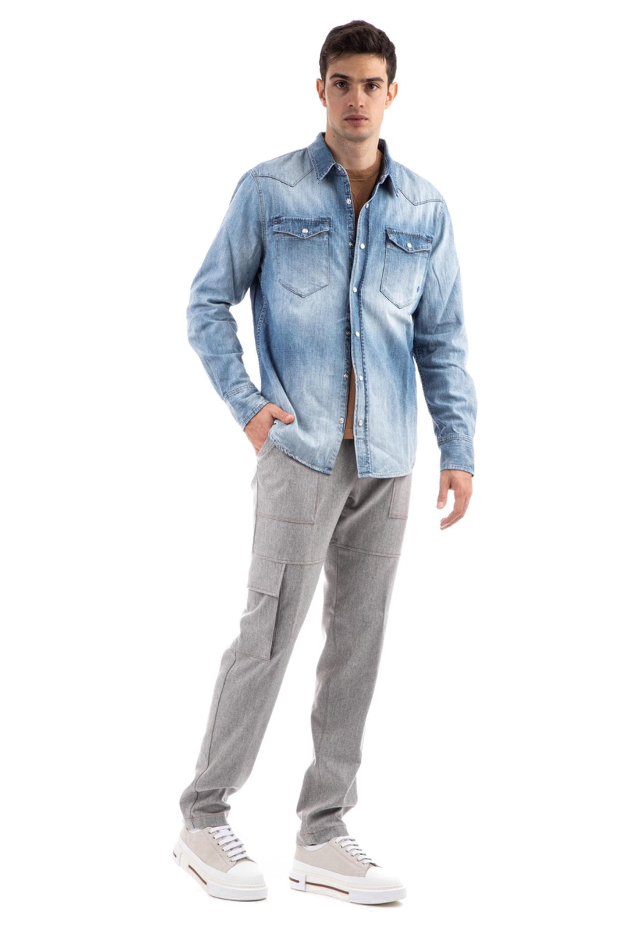 Eleventy Camicia denim mod. texas C75CAMC14 TET0C023 08