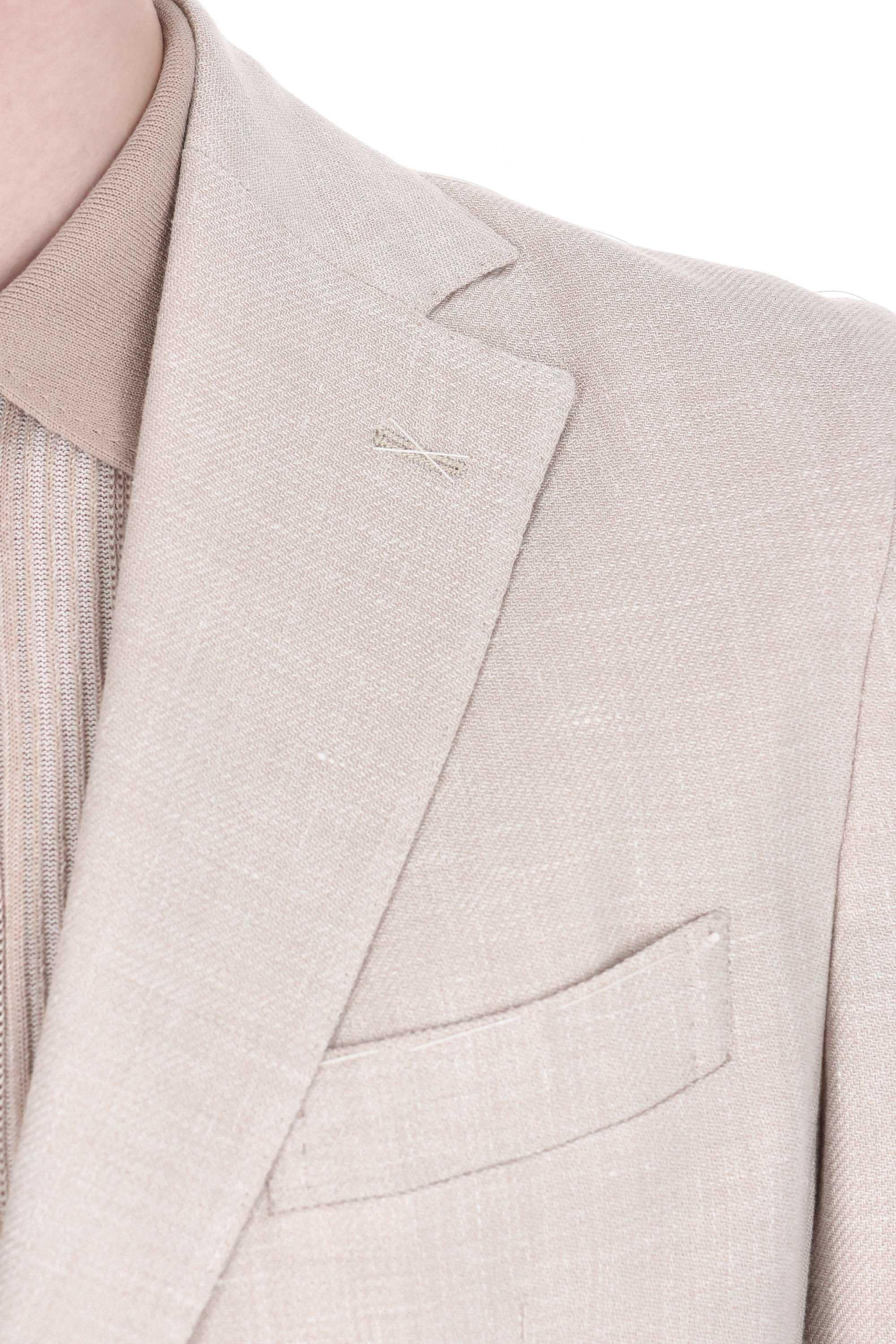 Eleventy Abito in lino-lana-seta tessuto Zegna Cross-ply M75ABUC10 TES0K024 02N