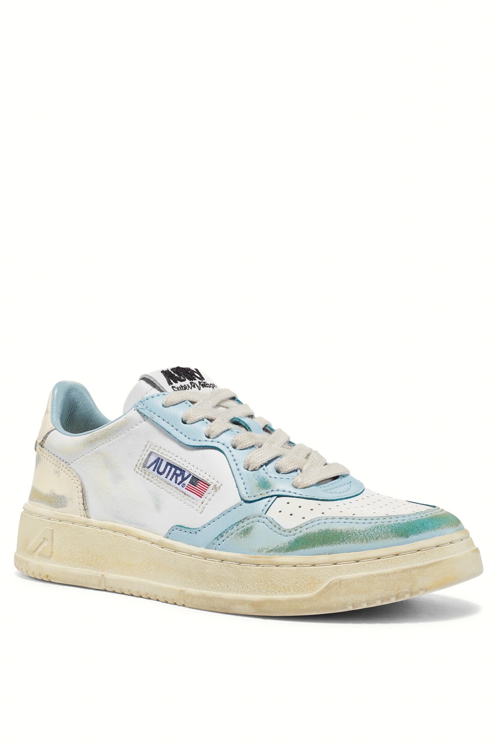 Autry Sneaker donna Super Vintage in pelle AVLW SV26 WHT/IVORY/STBL