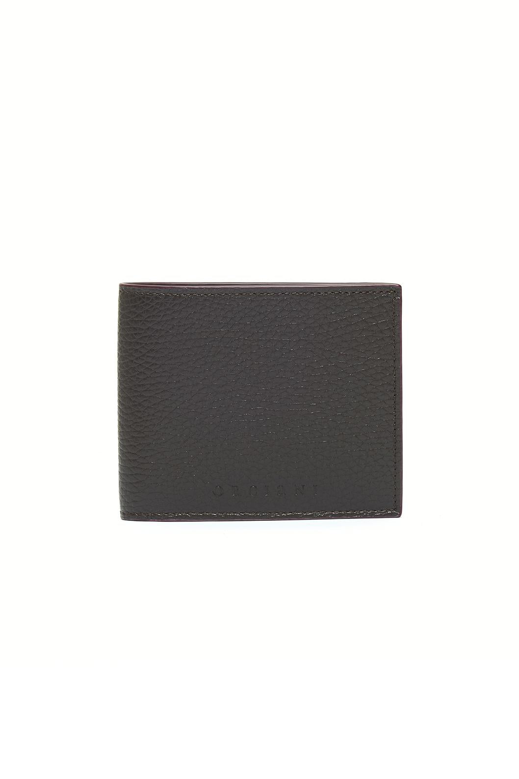 Orciani Portafogli in pelle con interno in colore contrastato SU0114_MBC EBANO+BORDEAUX