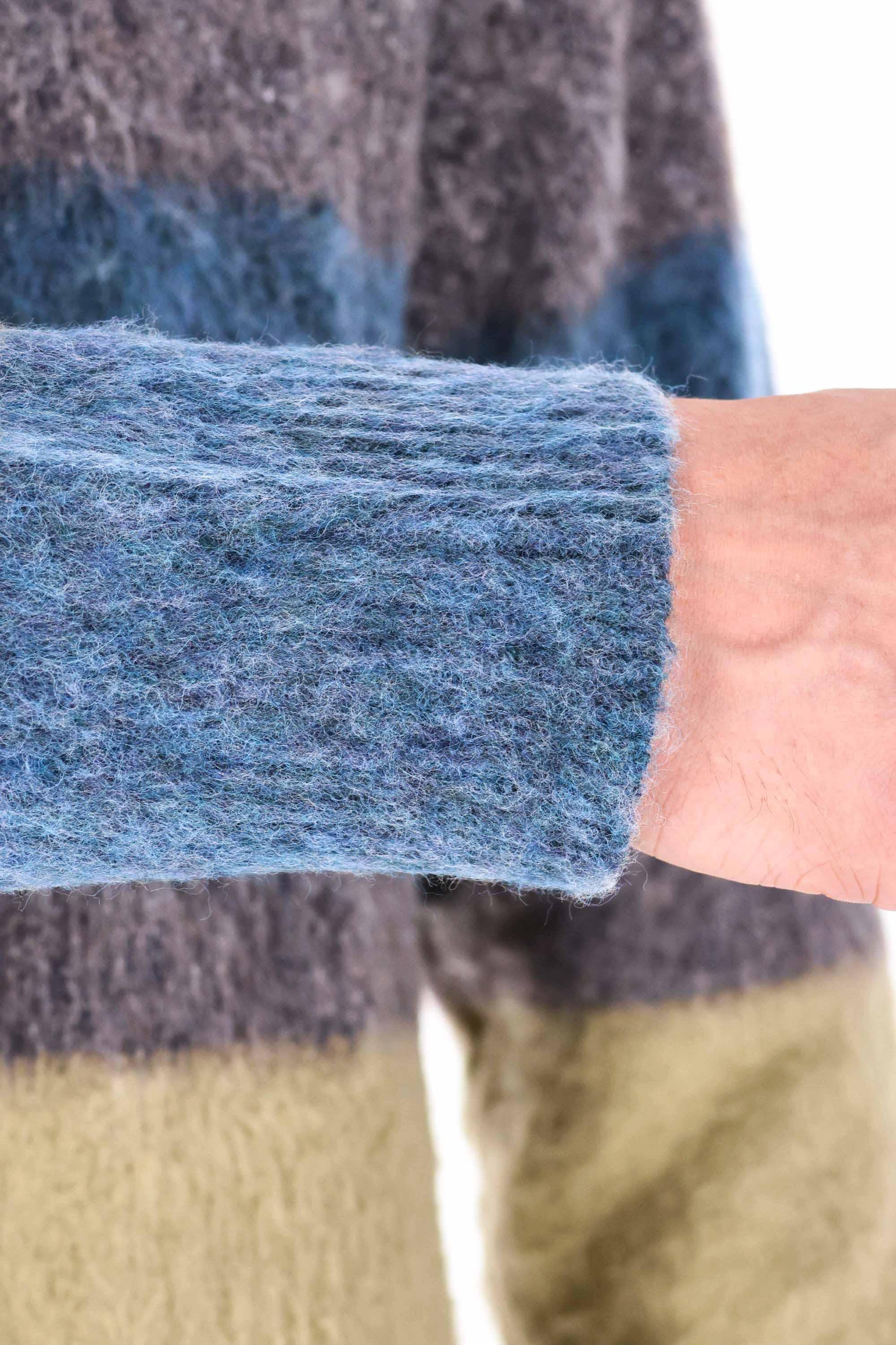 Roberto Collina Maglia girocollo color block in cotone-alpaca 3M44001 M4424