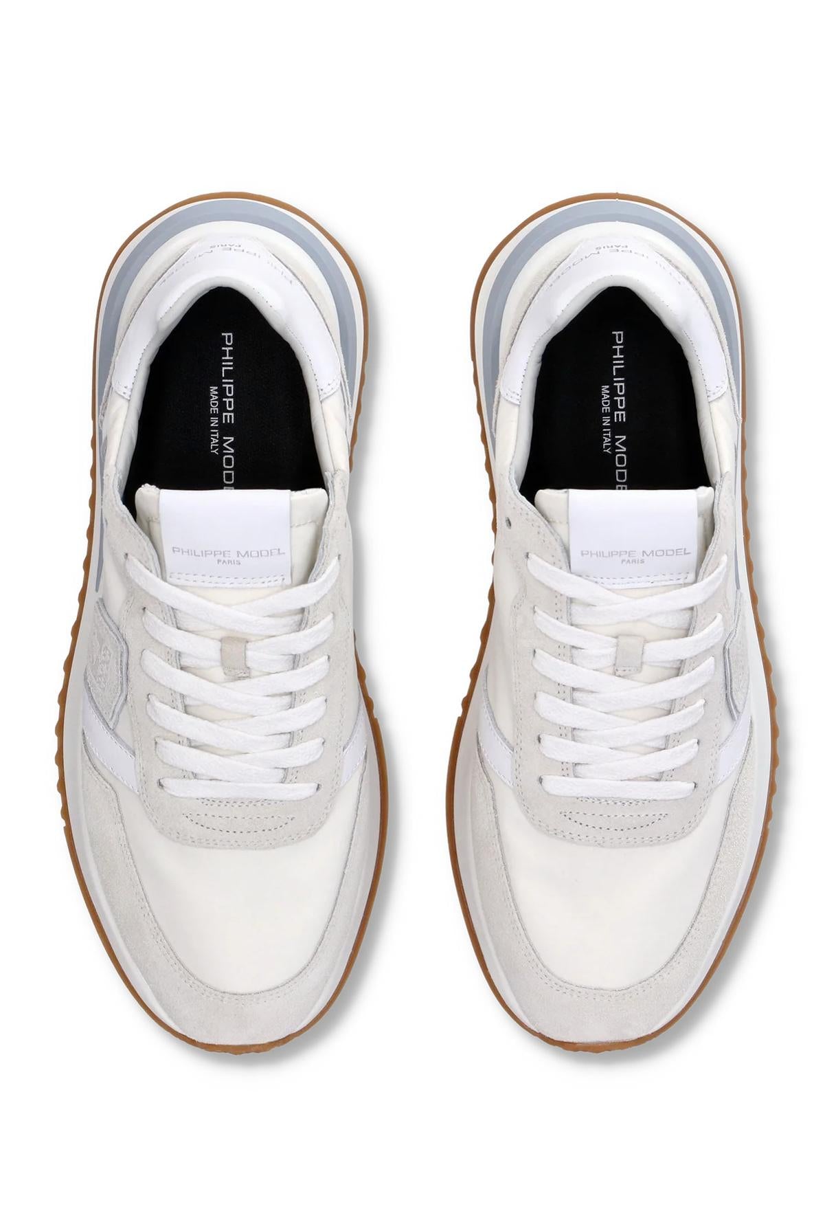 Philippe Model Sneaker Tropez 2.1 in camoscio e nylon full white TYLU.TROPEZ W001