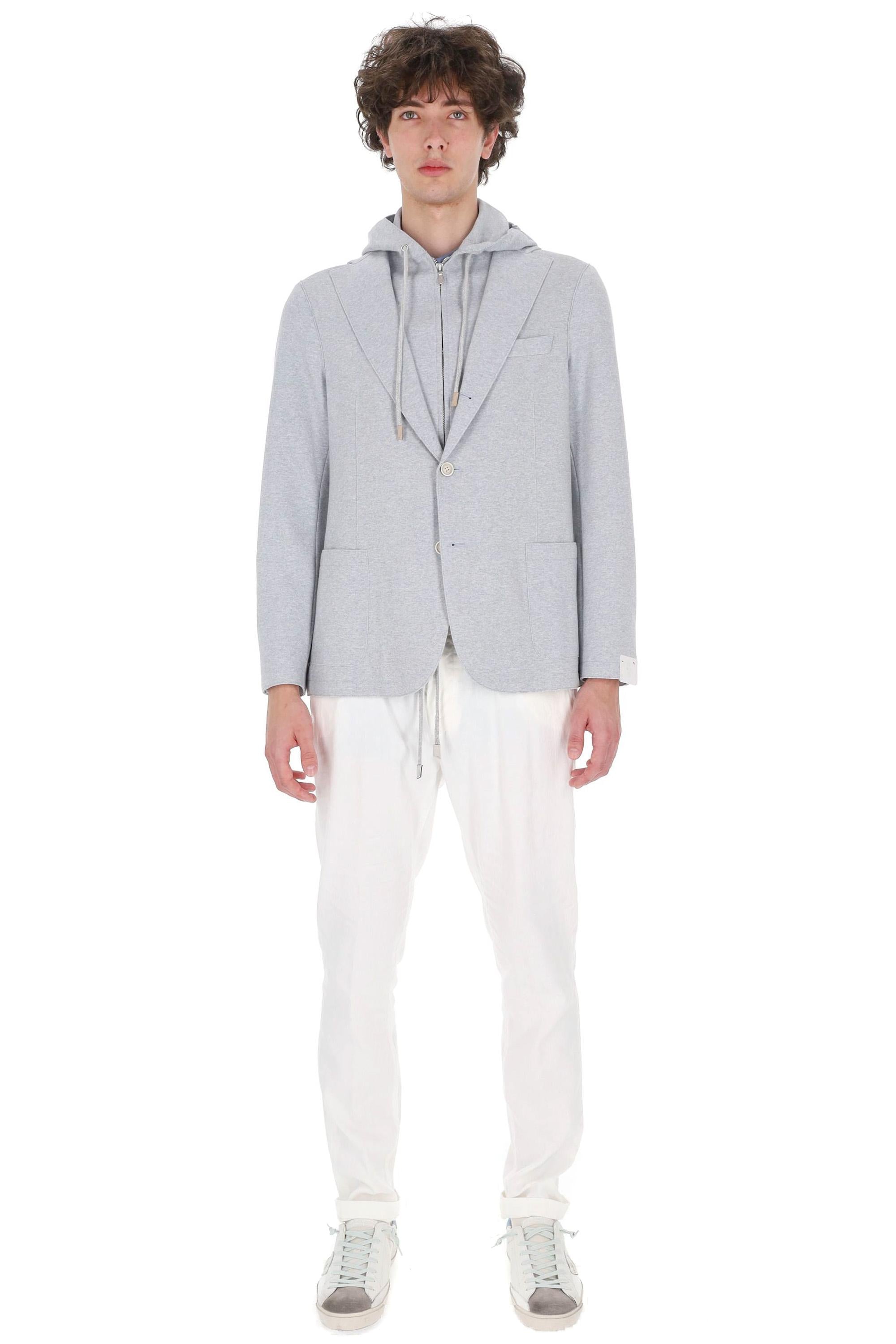 Eleventy Giacca in jersey di cotone a taglio vivo M70GIAF02 TES0M037/2 08