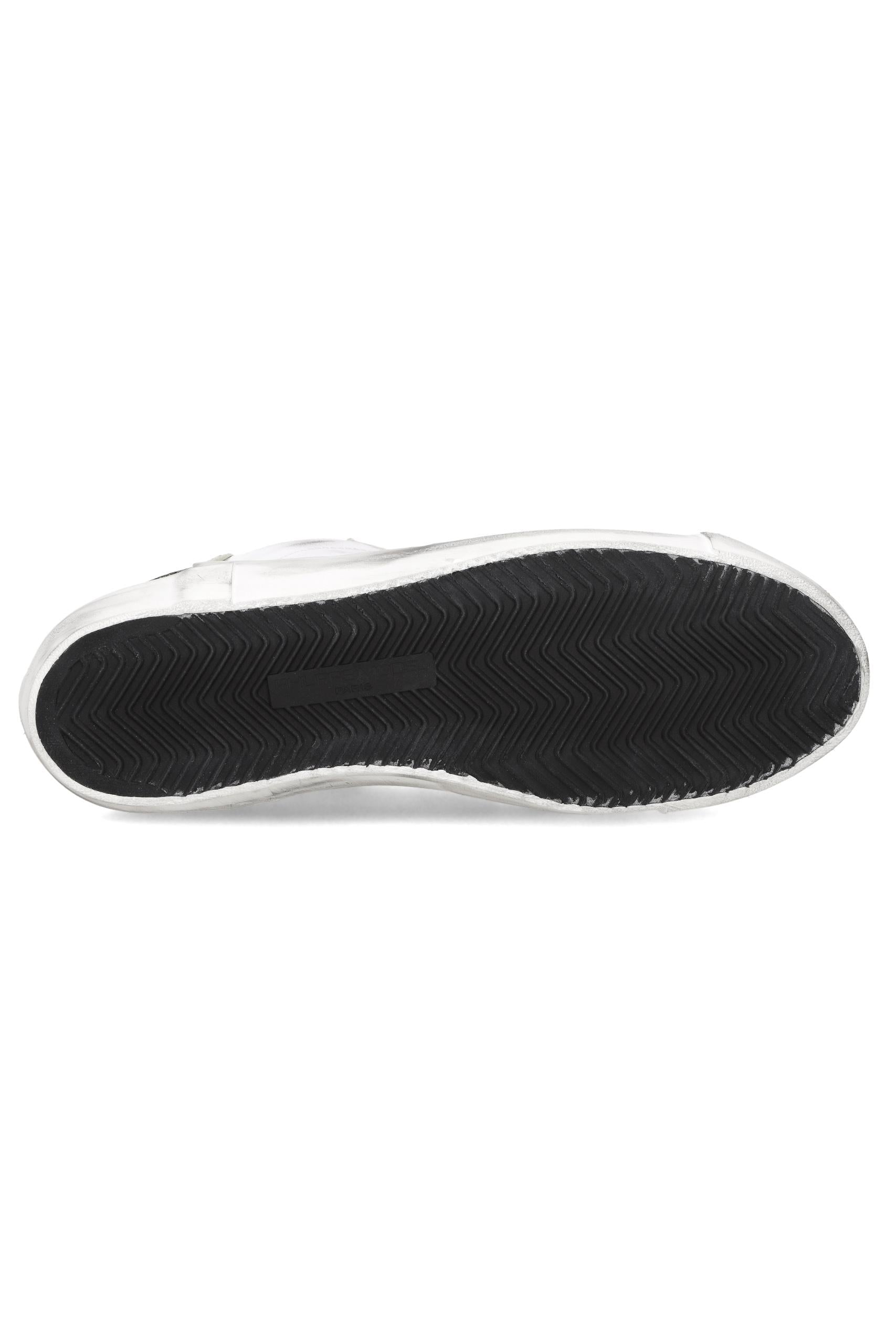 Sneaker in pelle talloncino nero mod. Paris PRLU PRSX_5 VV09 Philippe Model