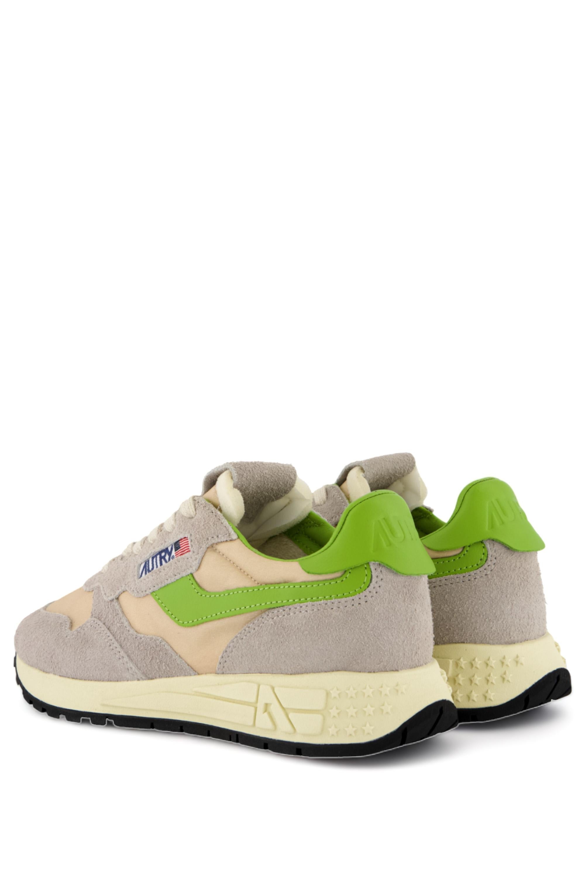 Autry Running donna Reelwind in nylon e camoscio WWLW HN03 ANTLP/PRTGR