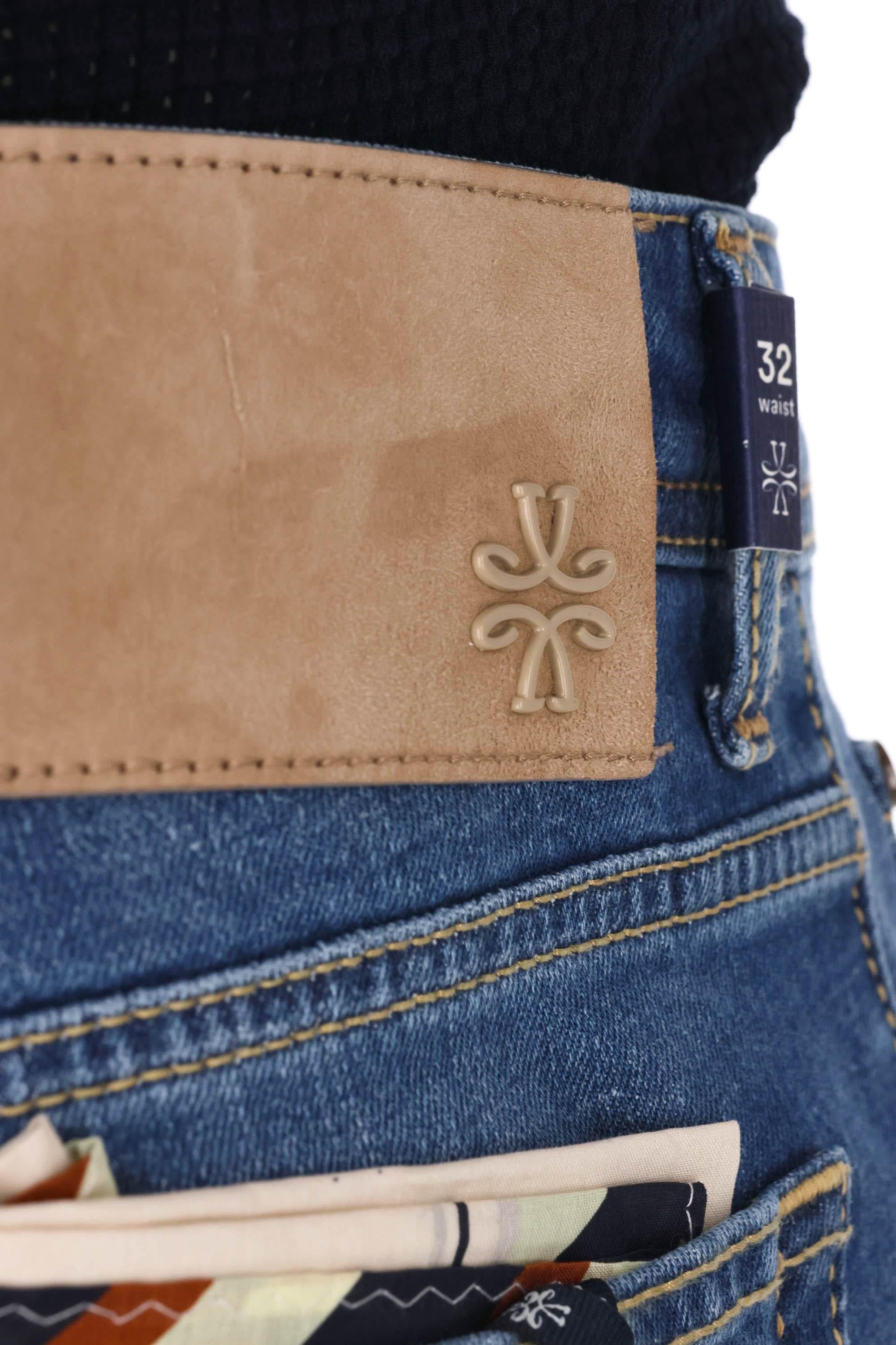 Jacob Cohen Jeans etichetta camoscio in cotone comfort Scott fit QE015-034-S3736 200D