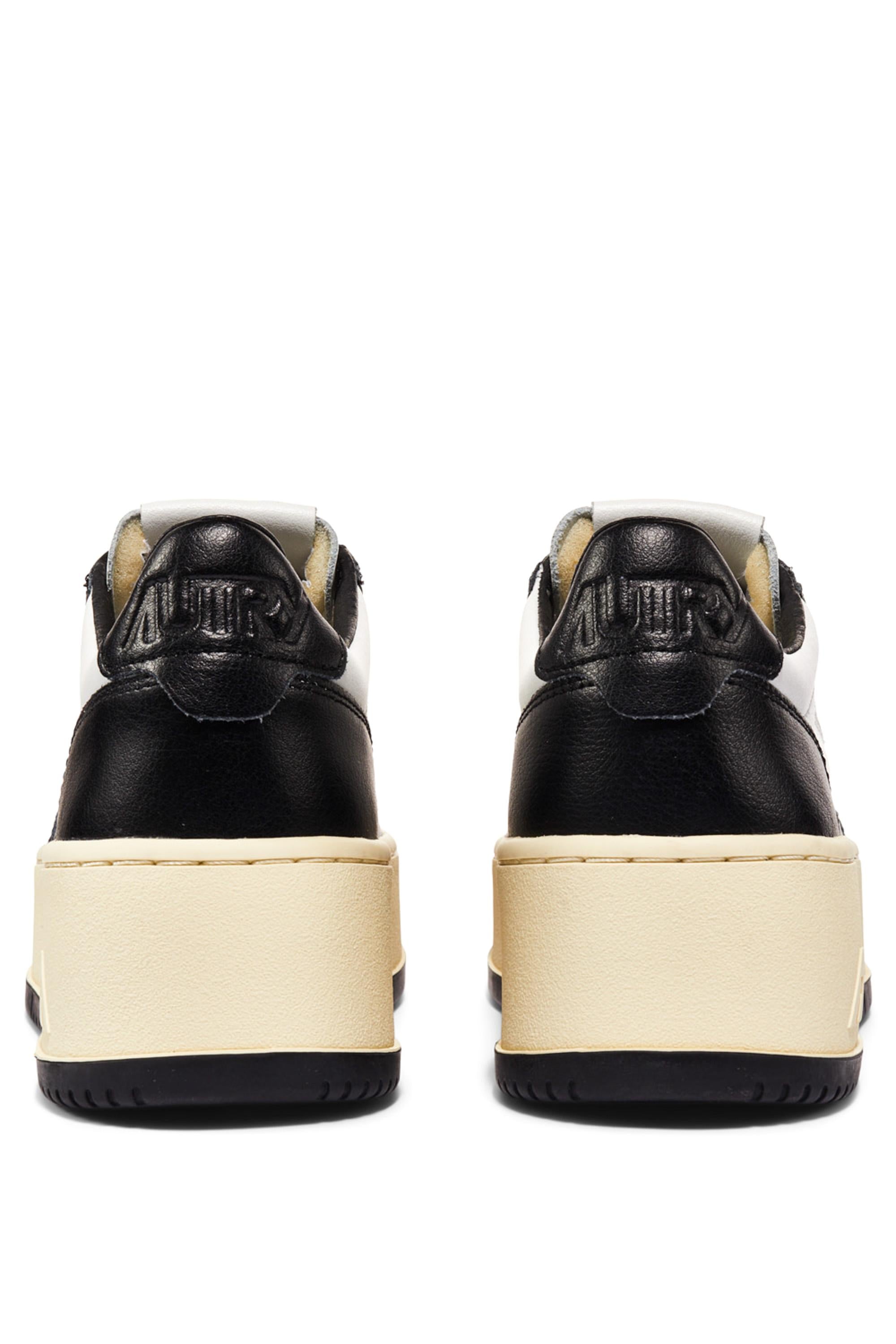 Autry Sneaker donna Medalist Platform in pelle bianca e nera PTLW WB01 WHT/BLK