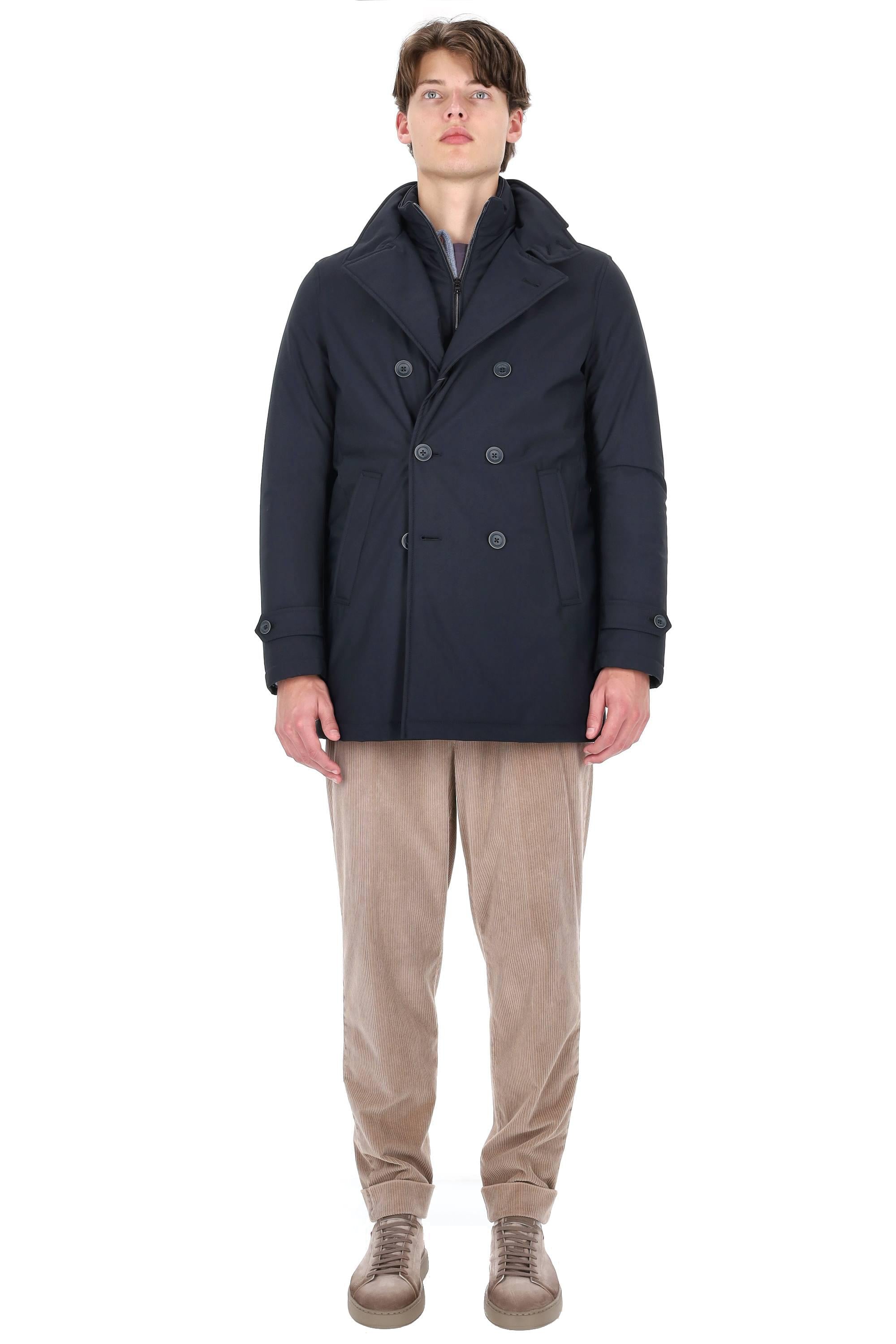 Herno Peacoat lungo in nylon stretch linea Sub Zero PI001180U-12346SZ 9200