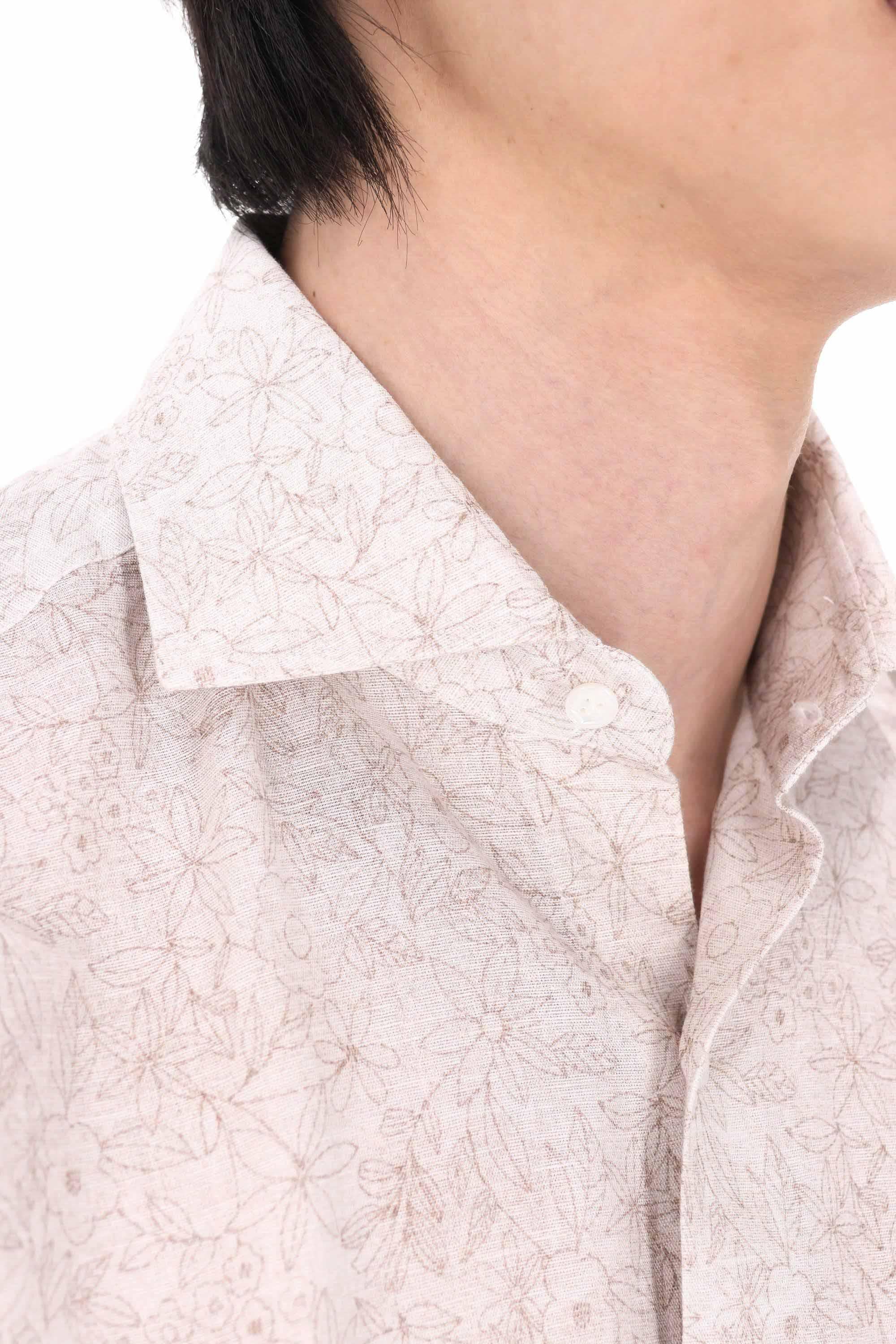 Barba Camicia Dandylife floreale in lino-cotone LIU13P0154047.U 0001