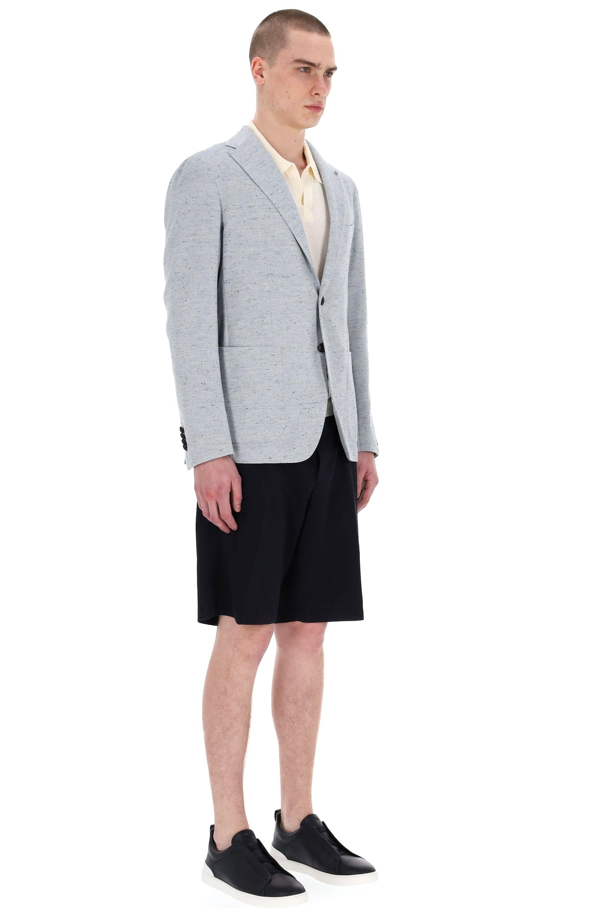 Giacca sale-pepe in cotone-seta-lana linea Montecarlo 1SMC22K-610070-25E141 1140 Tagliatore