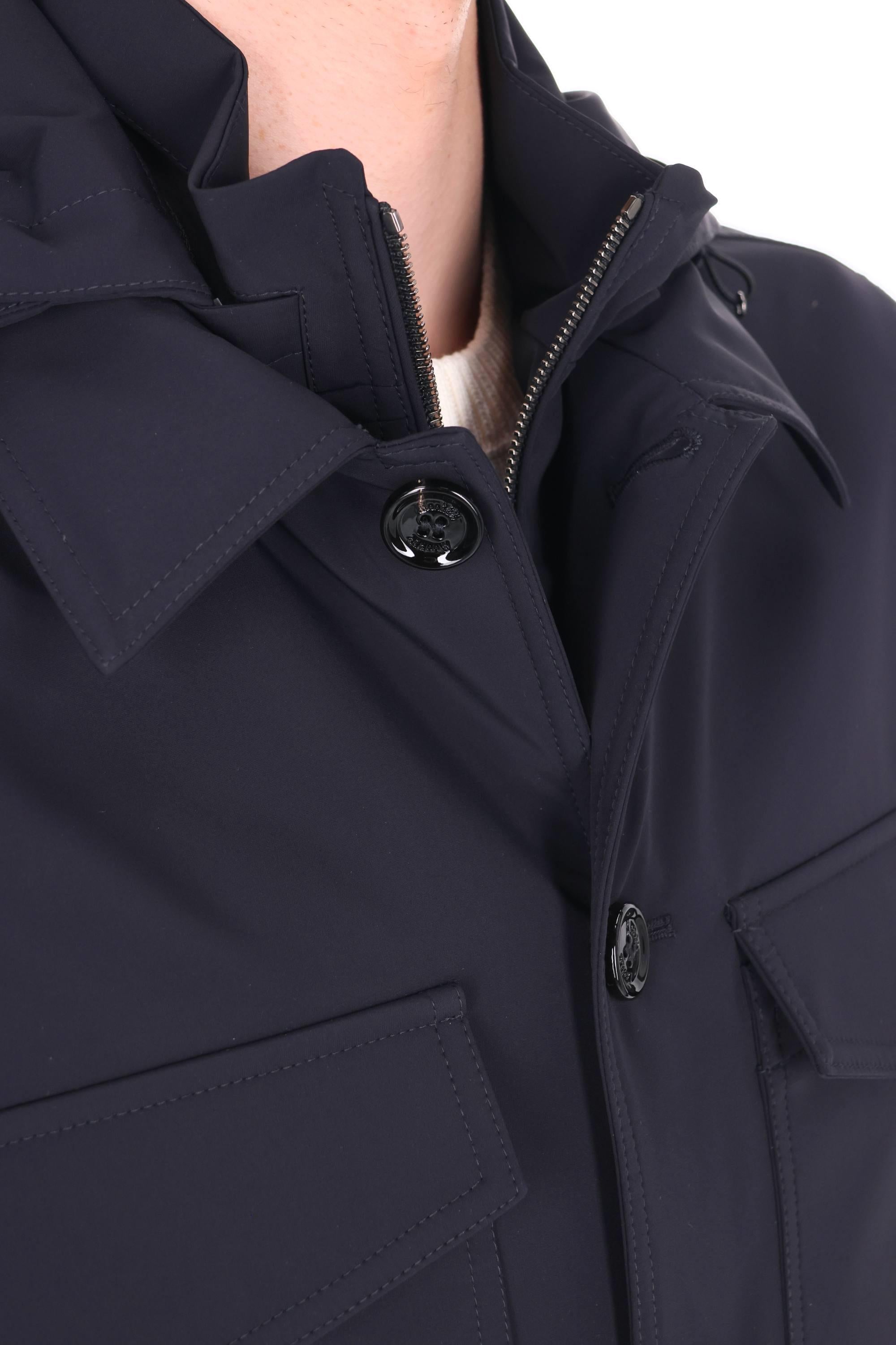 Moorer Giubbino overshirt in nylon stretch linea Acqua mod. Maffei-Kr MAFFEI-KR DARK BLU