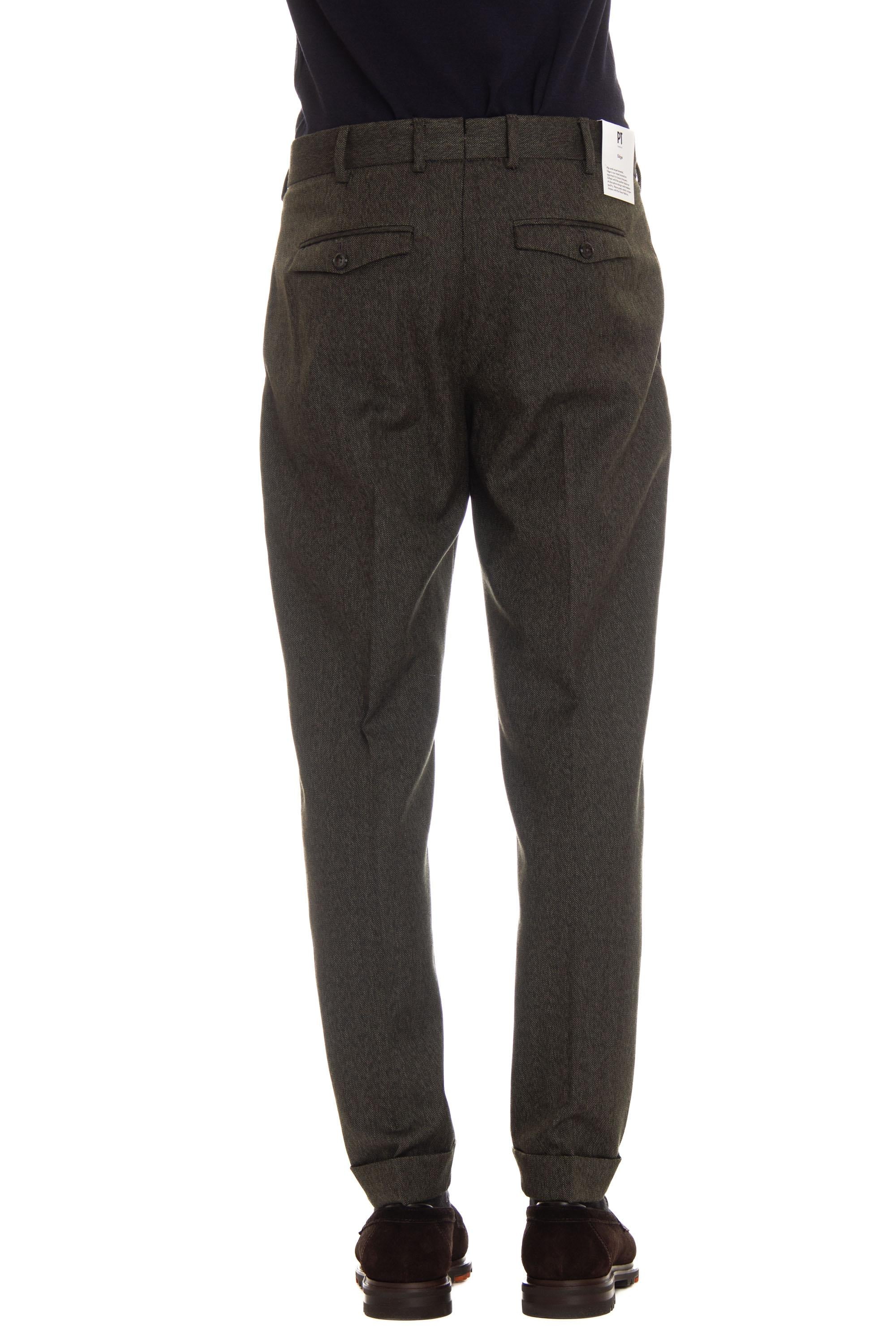 Pantalone in lana spina di pesce Rebel fit 1 pence RFZAZ40FWD MR80/2 0440 PT Torino