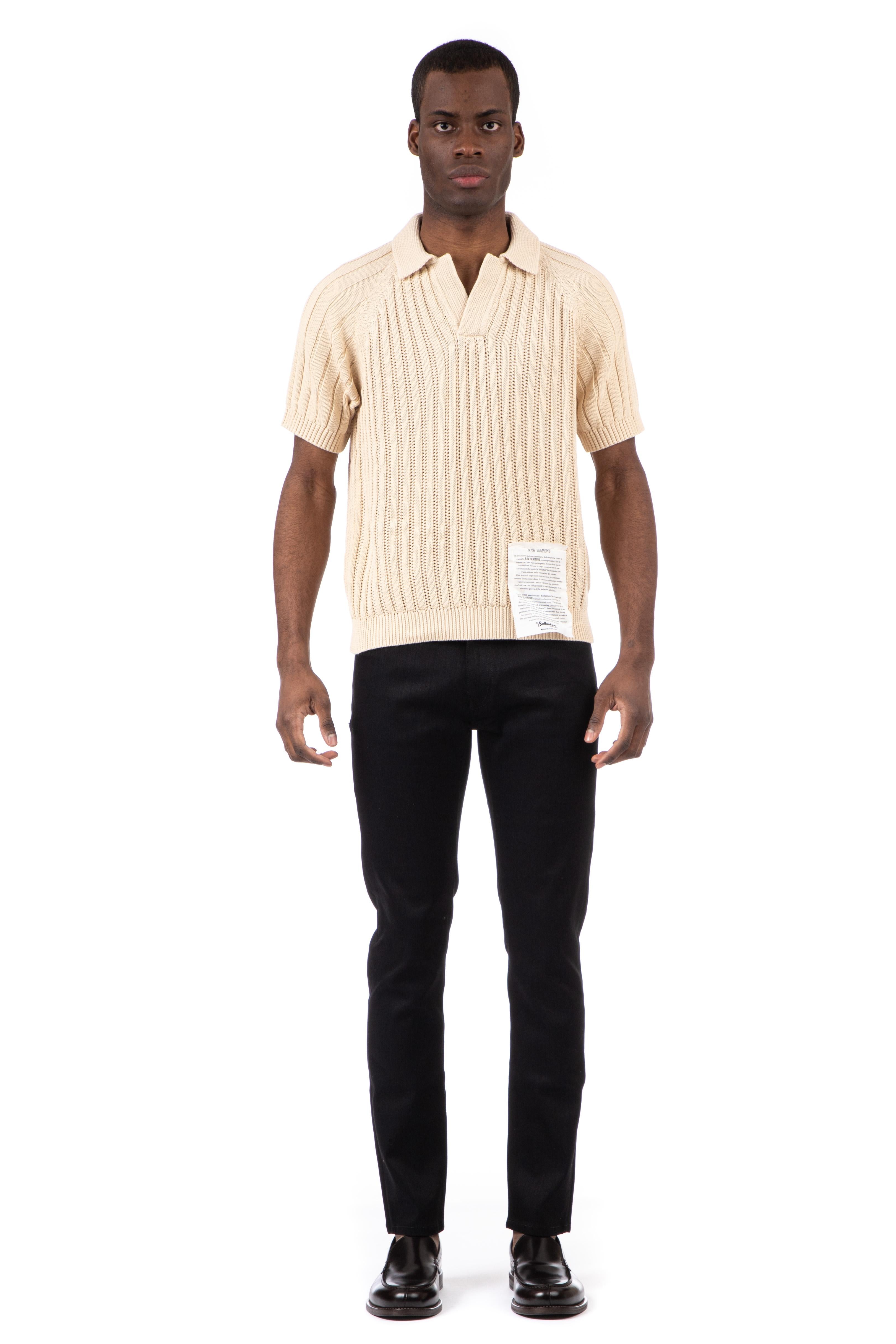 Ballantyne Polo neck pullover in cotone U2W060-5C040/2 14065