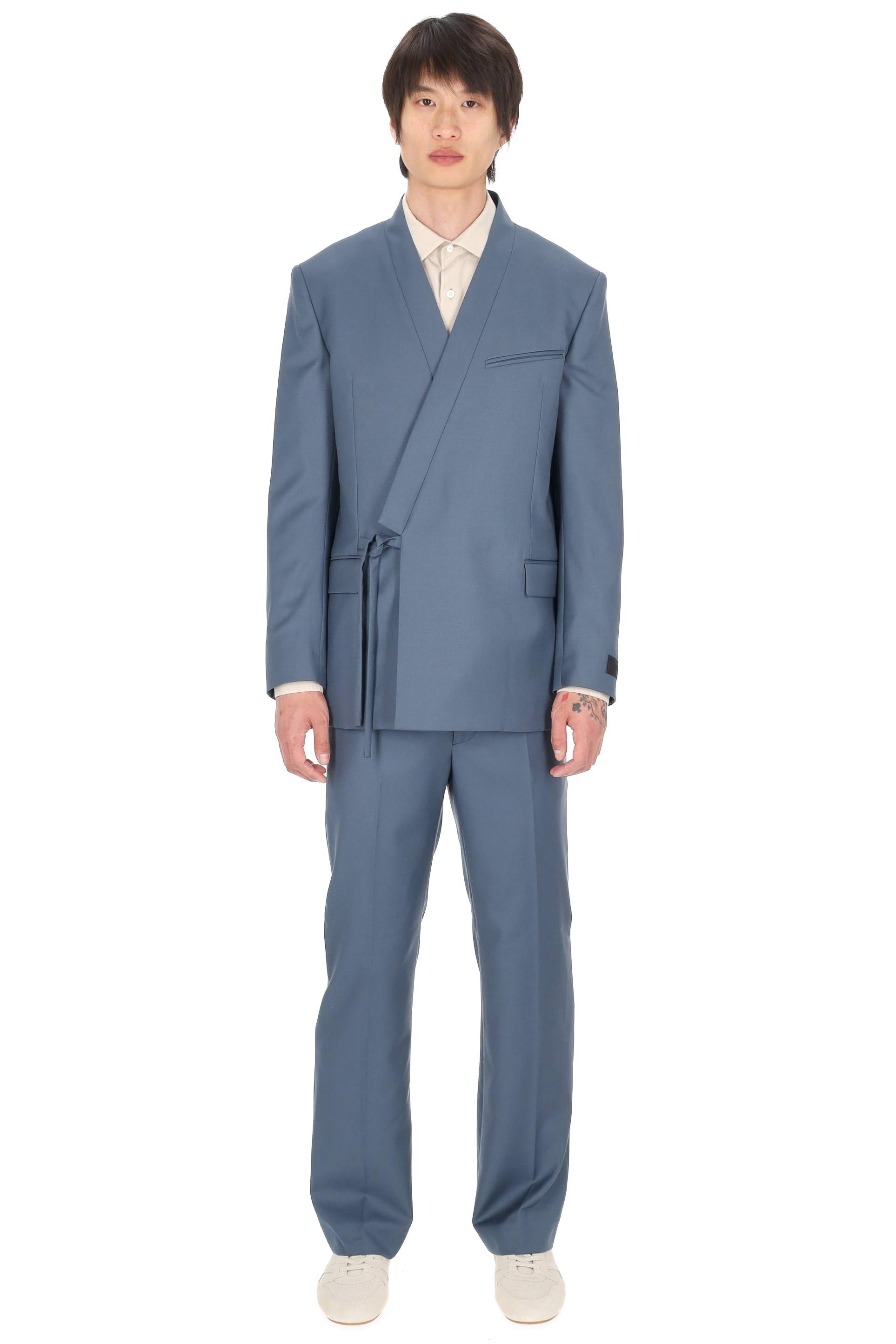 Kenzo Giacca kimono doppiopetto in lana vergine FG55VE1609TV 98