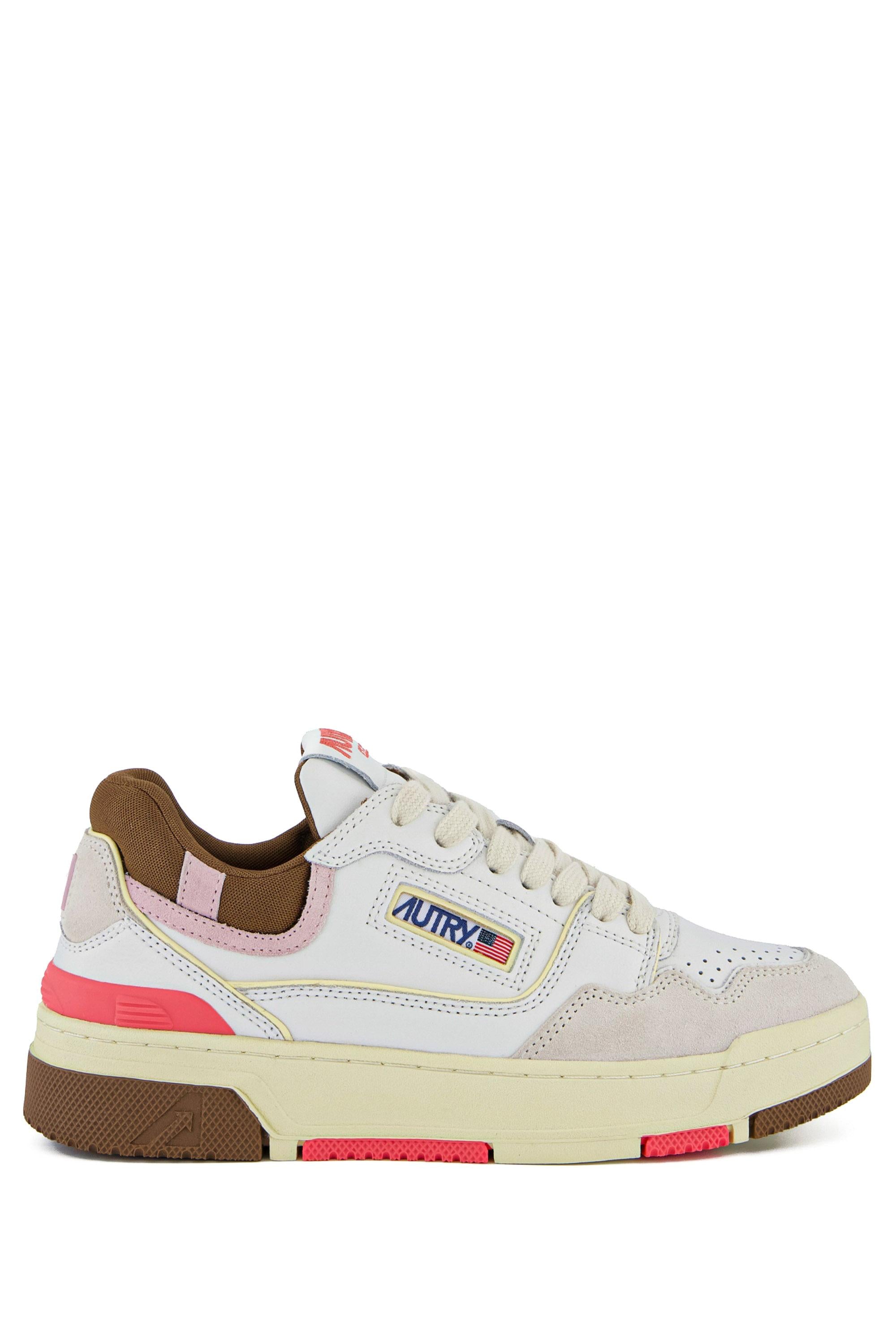 Sneaker basket donna CLC con dettagli rosa e fucsia ROLW MM35 PTRDG/CABLE PINK Autry
