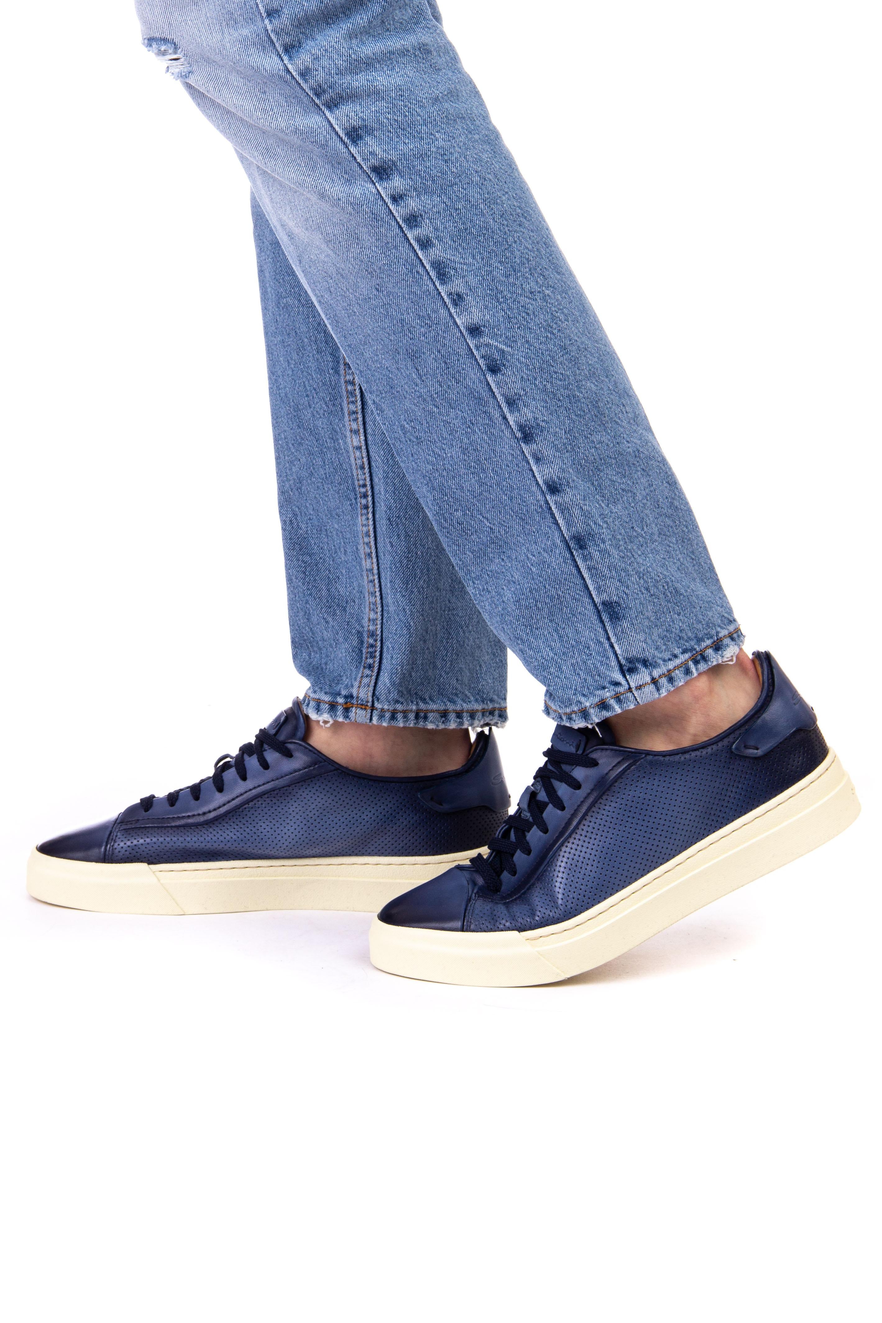 Santoni Sneaker in pelle traforata mod. gloria MBGT21651LAREFGO/2 U47