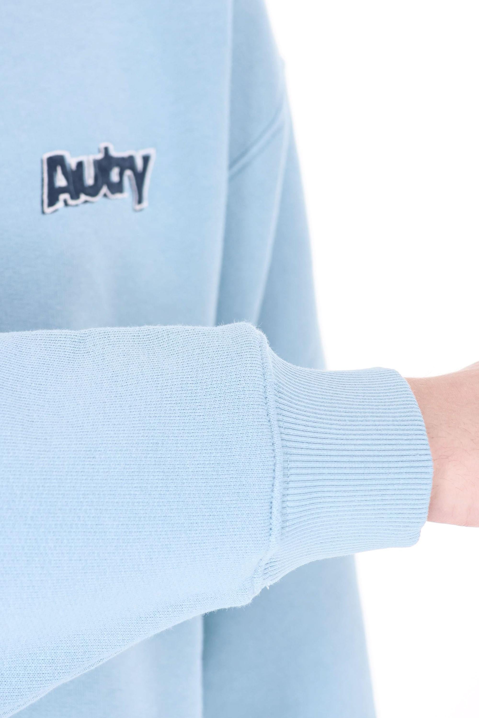 Autry Felpa girocollo in cotone con logo SWPX 035C JERS CHALCEDONY