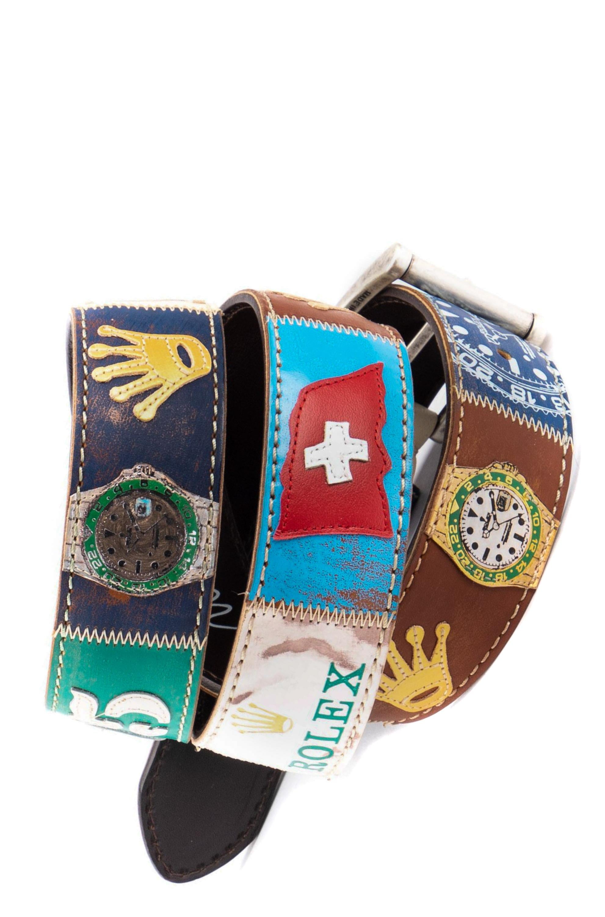 Artigianato Italiano Cintura artigianale in pelle "Rolex" ROLEX 01