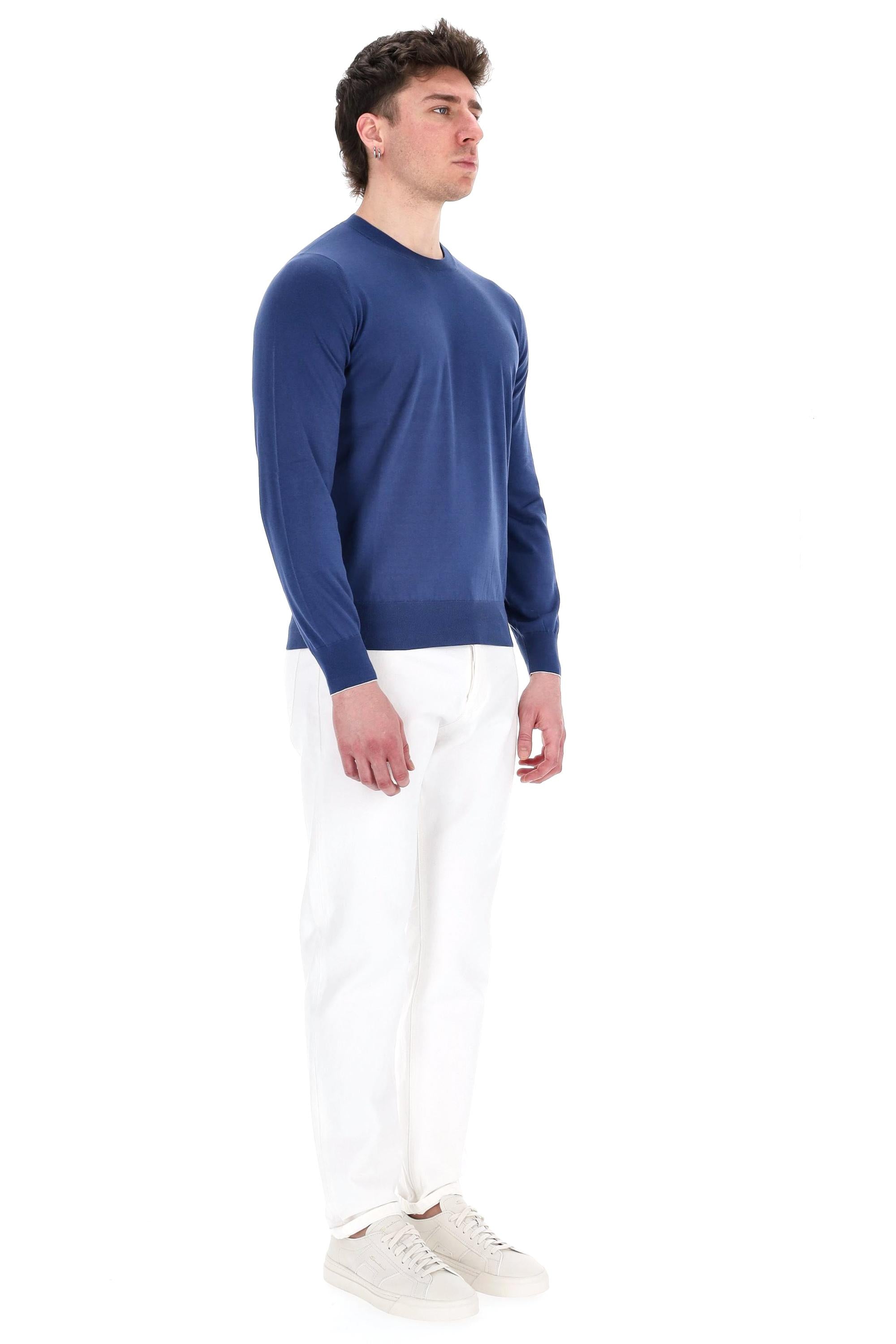 Maglia girocollo in fine cotone M2900100 CIM70 Brunello Cucinelli