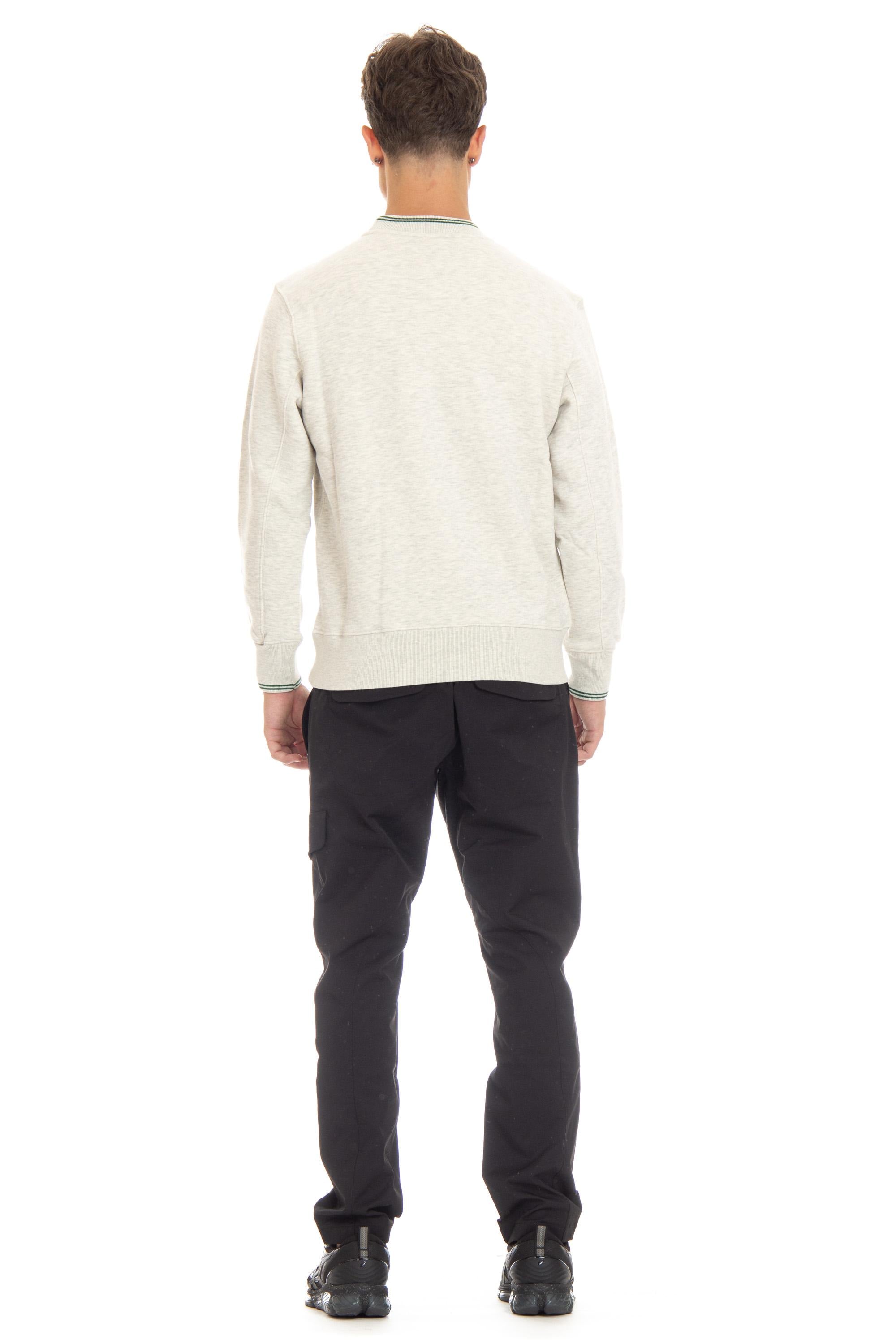 Felpa girocollo in cotone con logo SWPM 03H1 WH/GRN Autry