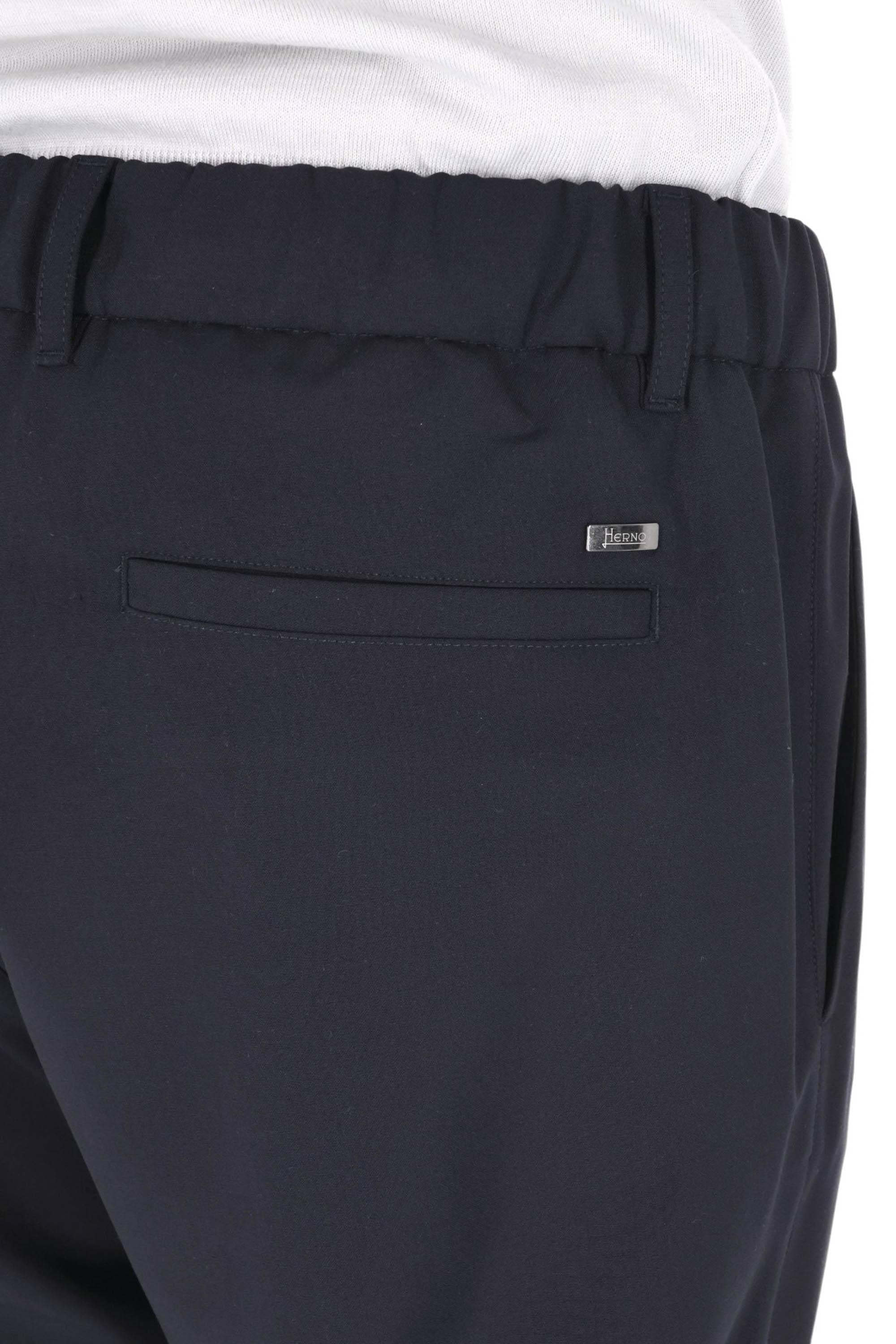 Herno Pantalone con coulisse in lana tecnica PT000163U 9200