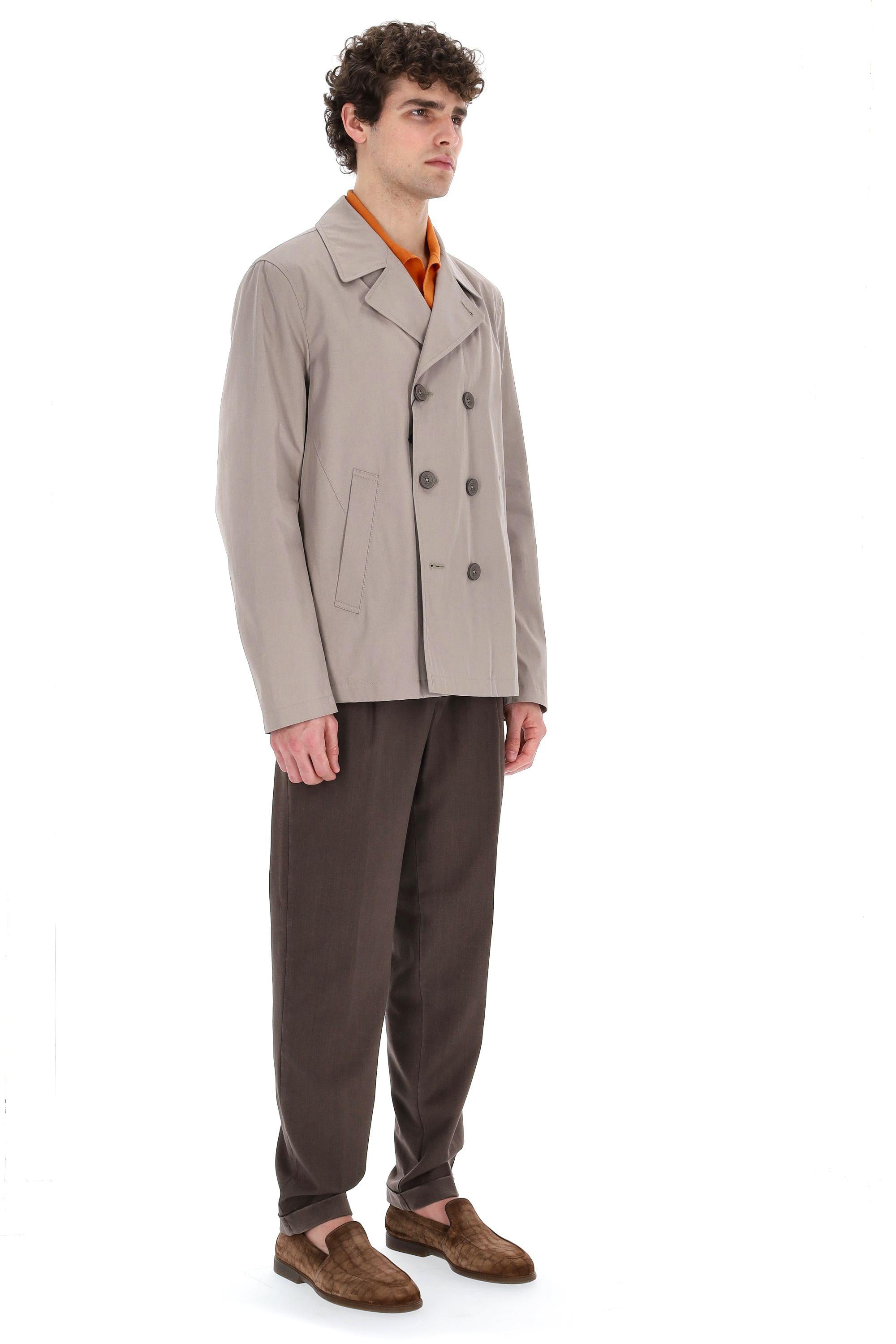 Herno Peacoat in cotone Rain Collection PE000045U 2720